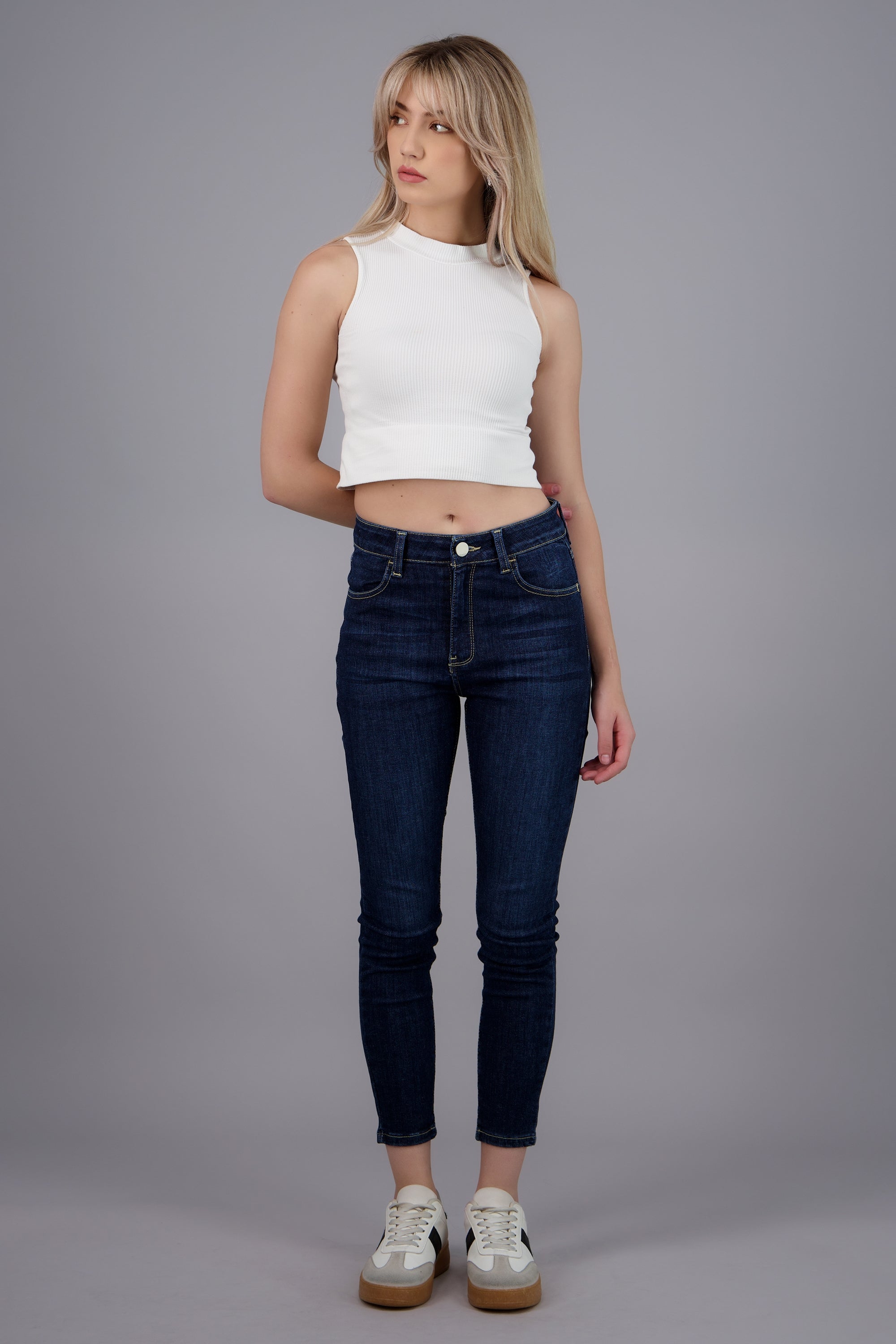 Jeans skinny cropped DARK WASH