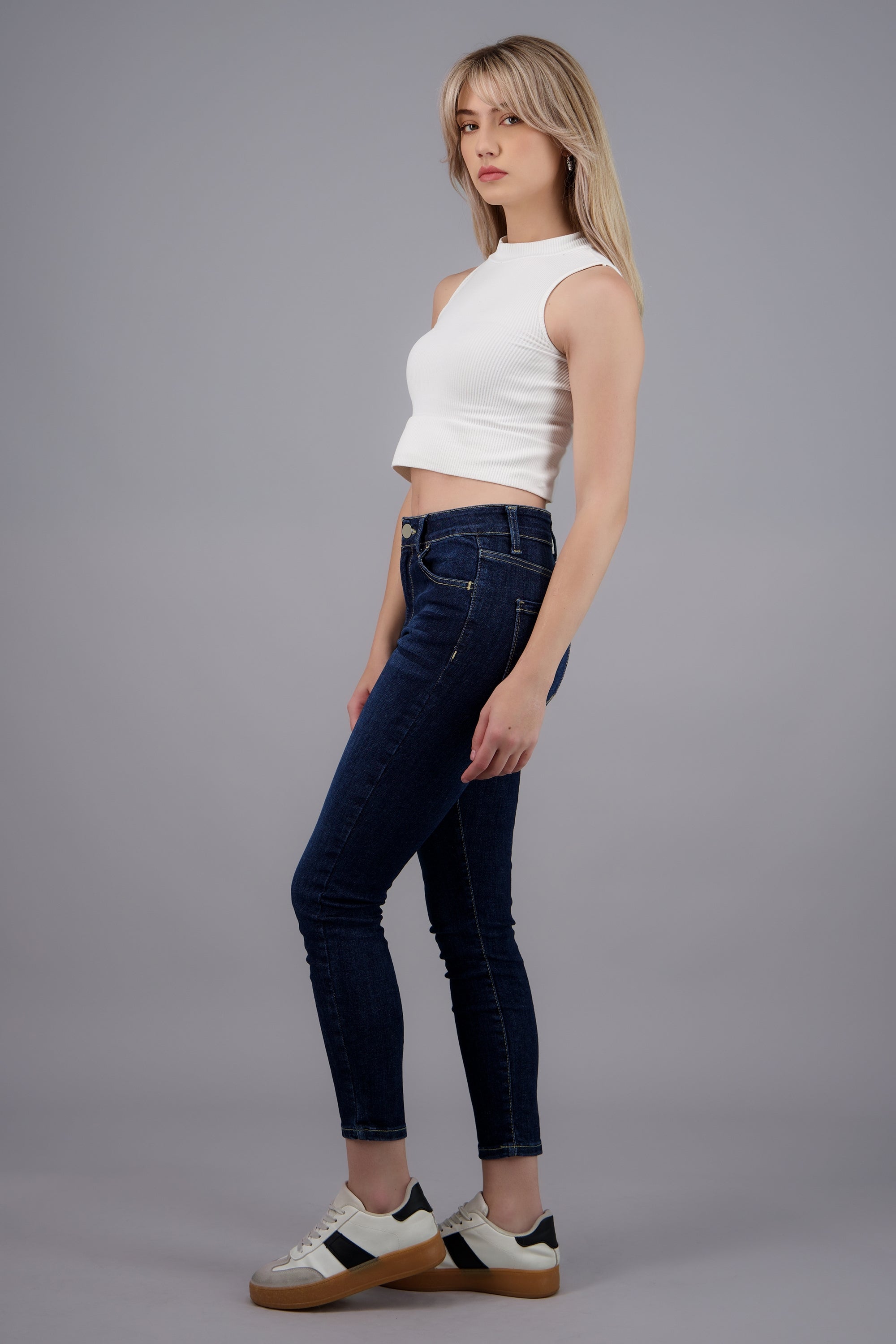 Jeans skinny cropped DARK WASH