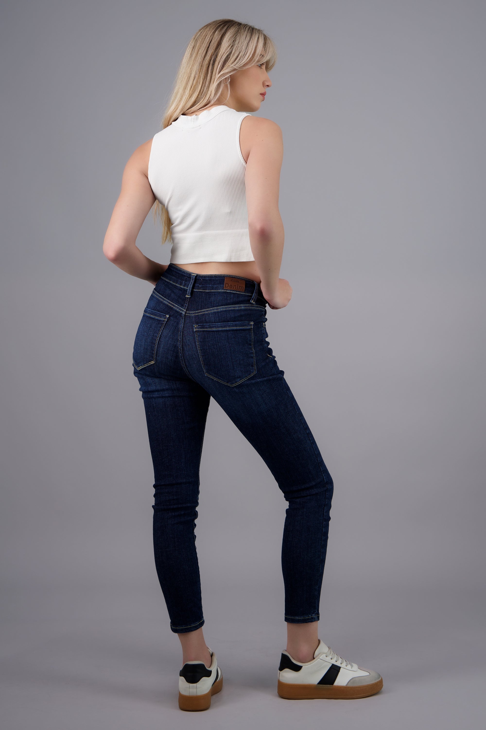 Jeans skinny cropped DARK WASH