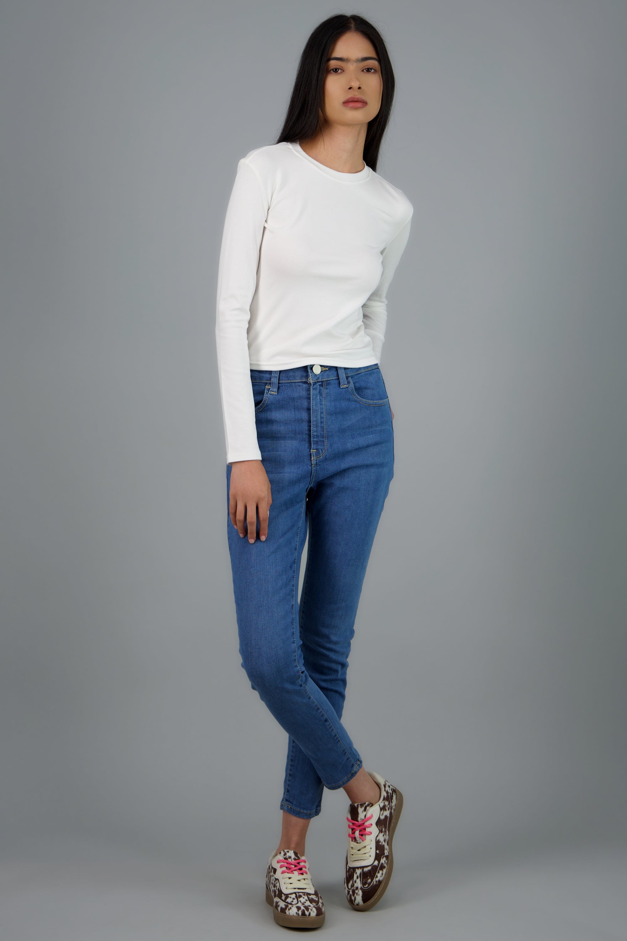 Jeans skinny cropped MEDIUM WASH