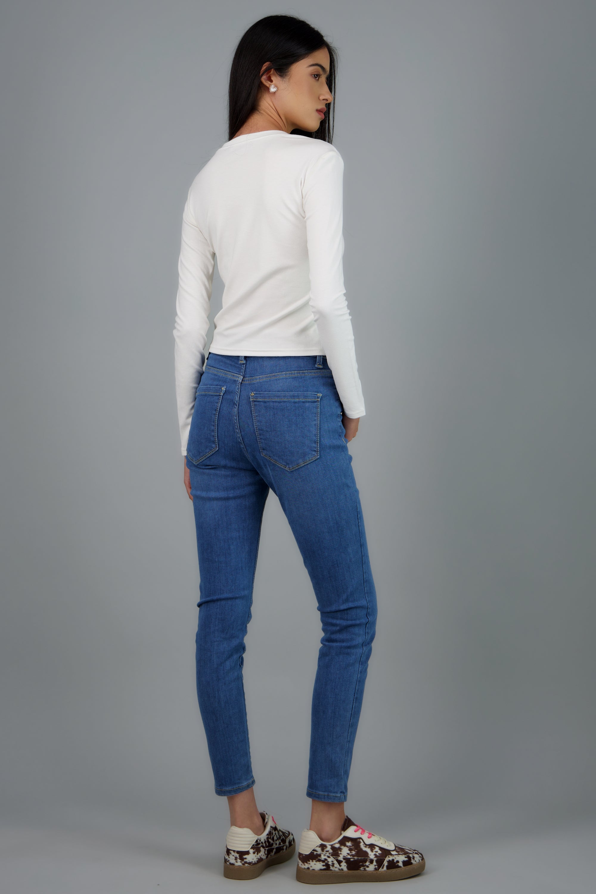 Jeans skinny cropped MEDIUM WASH