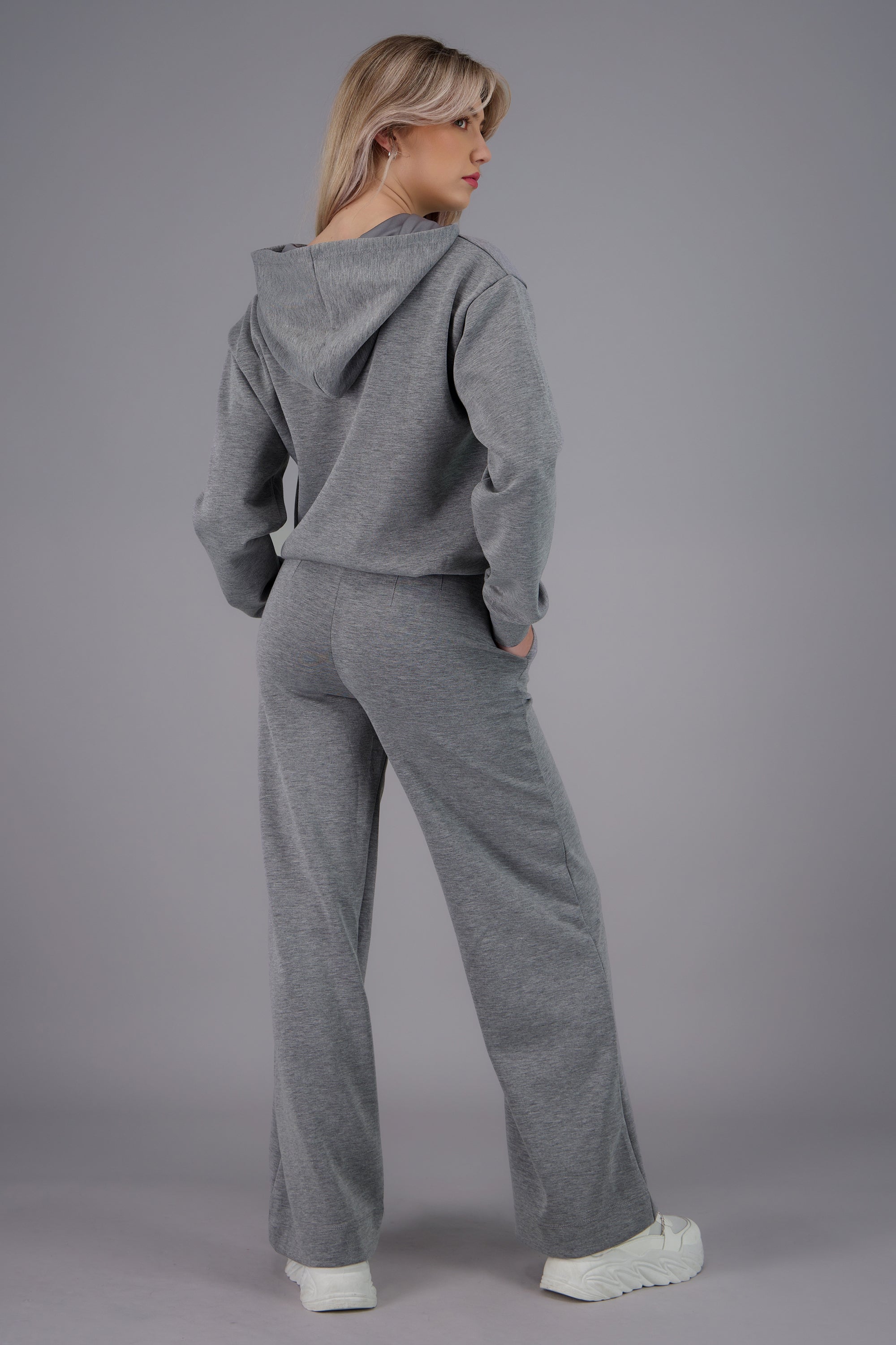 Pants corte recto linea costura GRIS JASPE