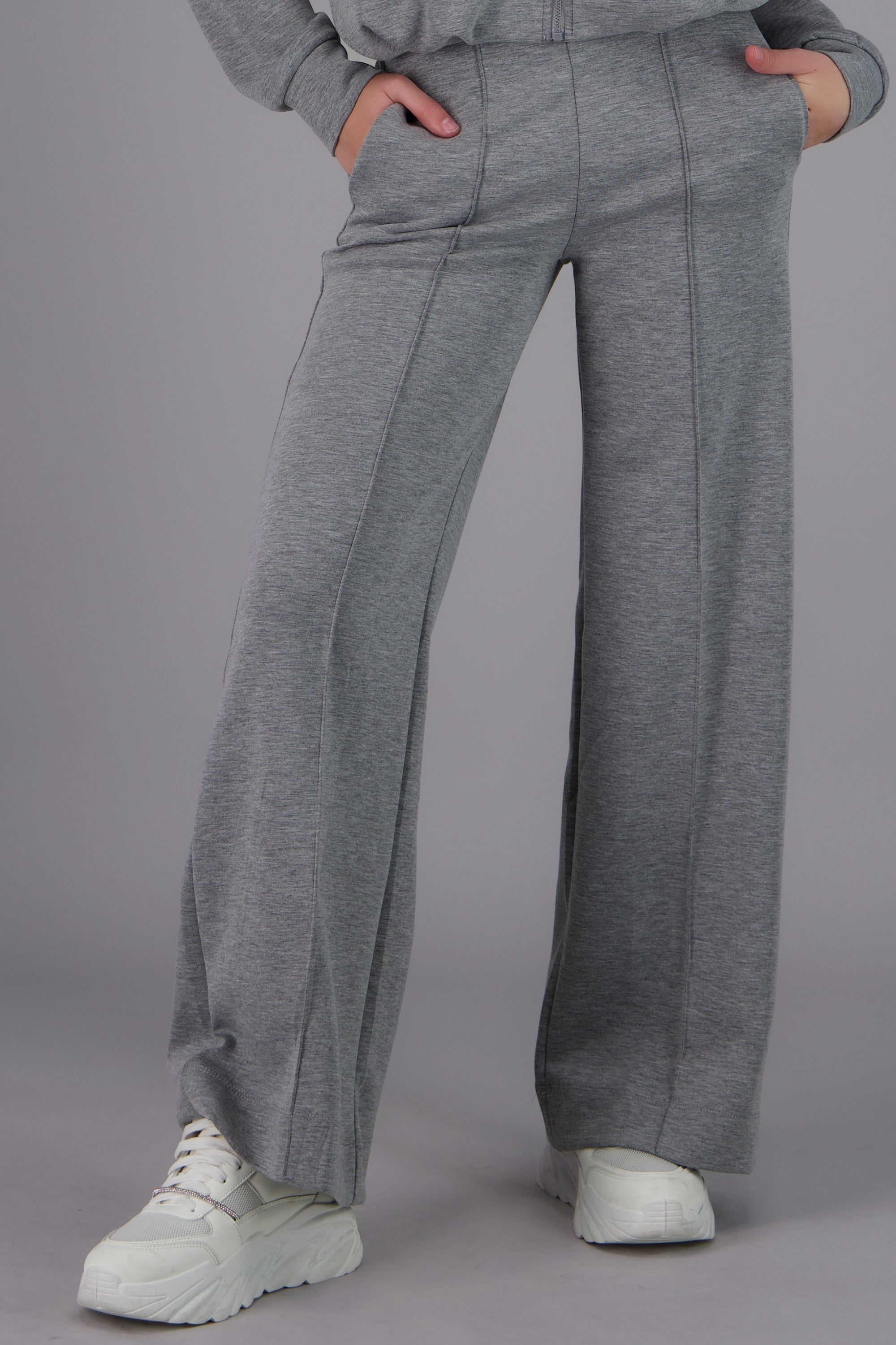 Pants corte recto linea costura GRIS JASPE