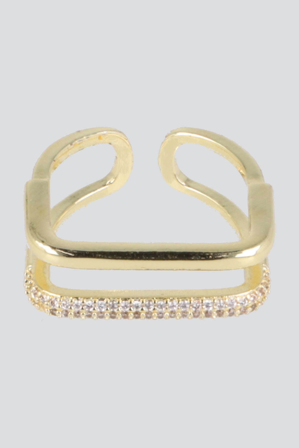 ANILLO CUADRADO BRILLOS PQ ORO