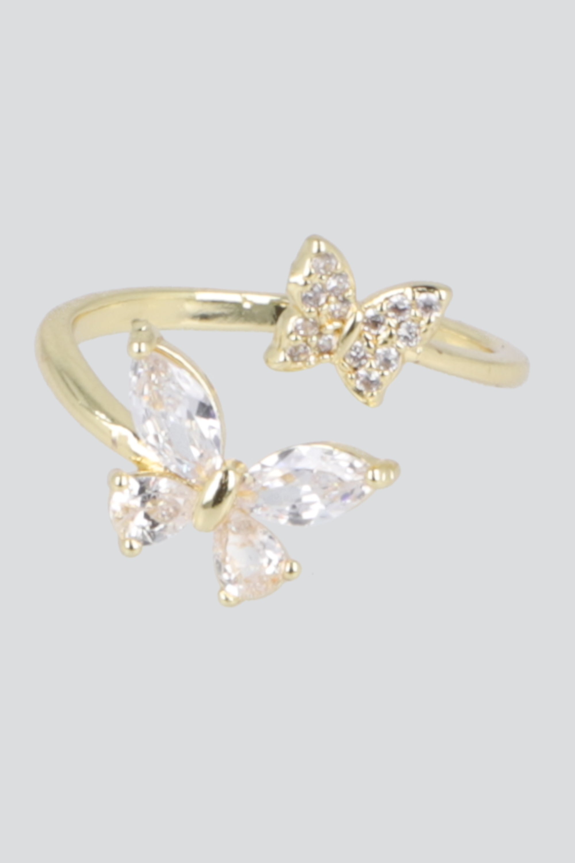 ANILLO 2 MARIPOSAS PQ ORO