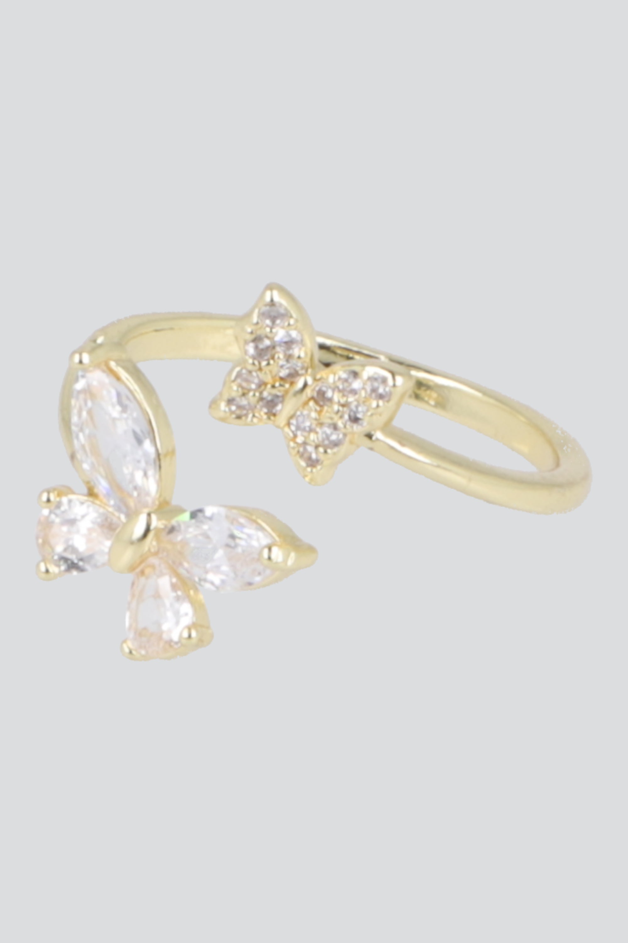 ANILLO 2 MARIPOSAS PQ ORO