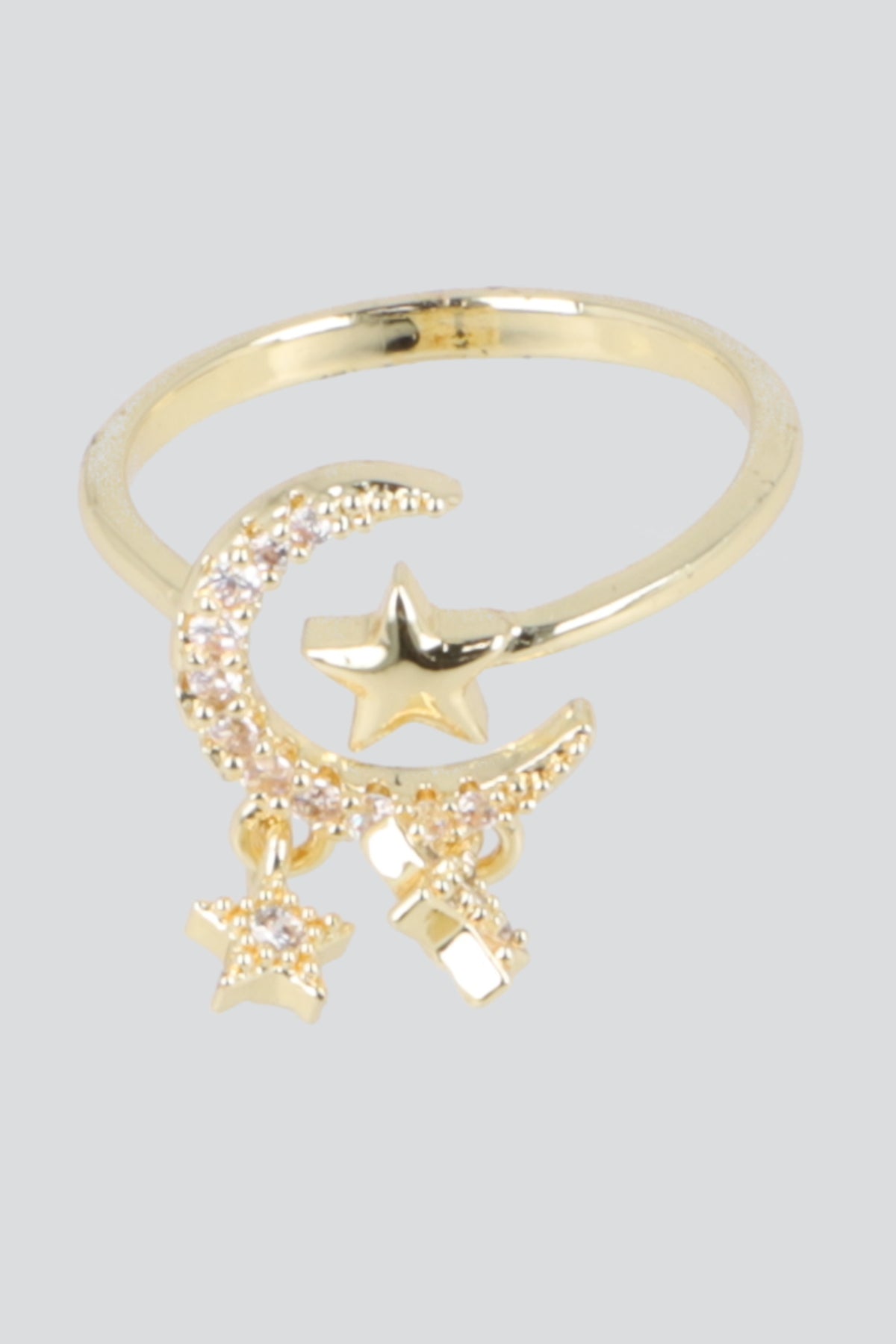 ANILLO LUNA ESTRELLA PQ ORO