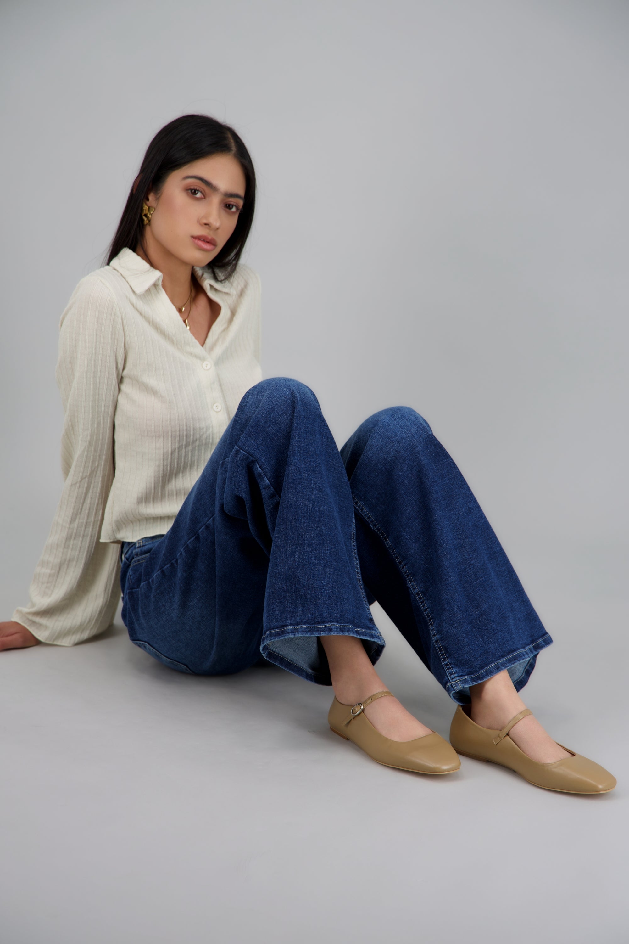 Flat maryjane basica pu NUDE