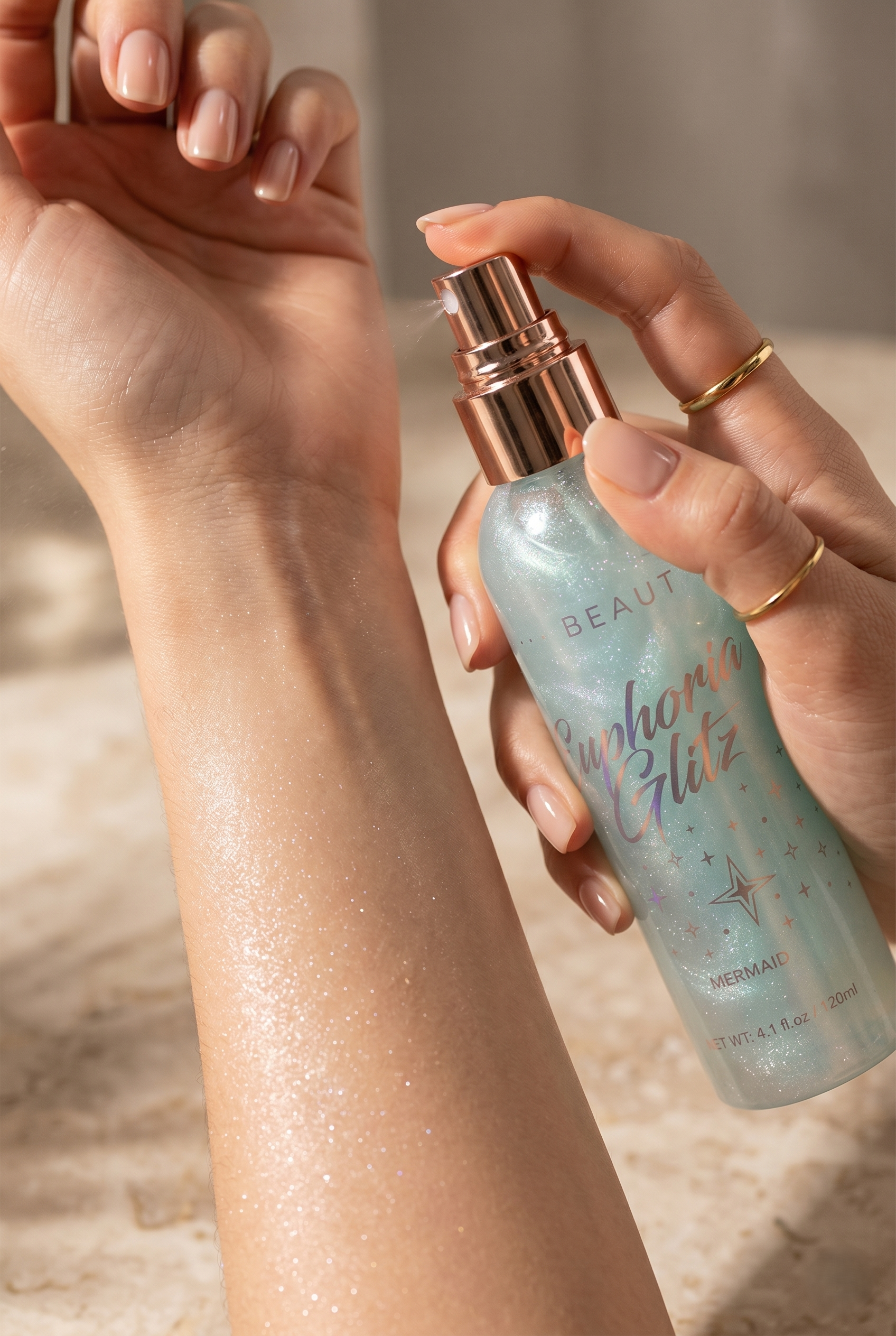 Body mist extra brillo pasteles AZUL