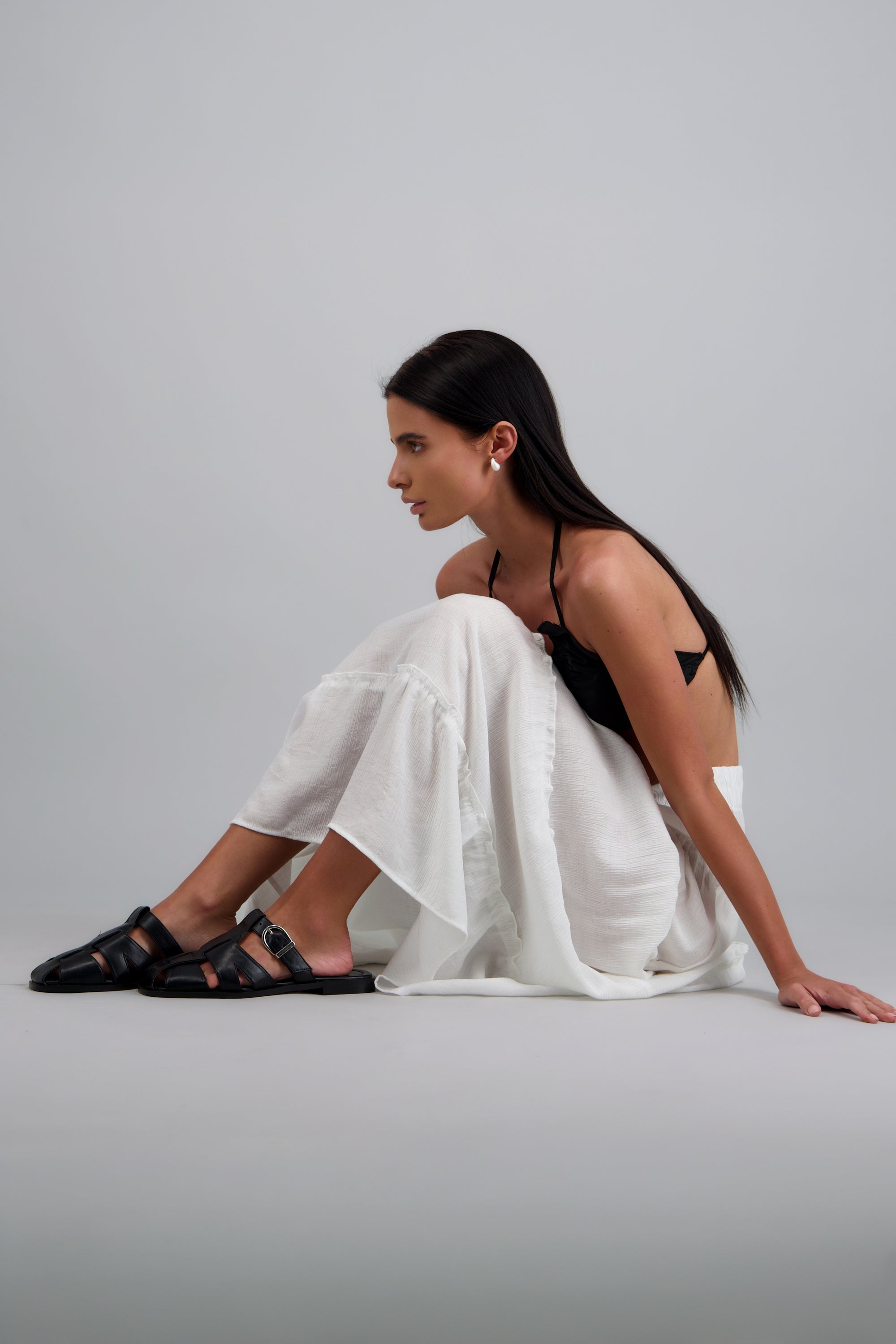 Sandalia cangrejera mula NEGRO