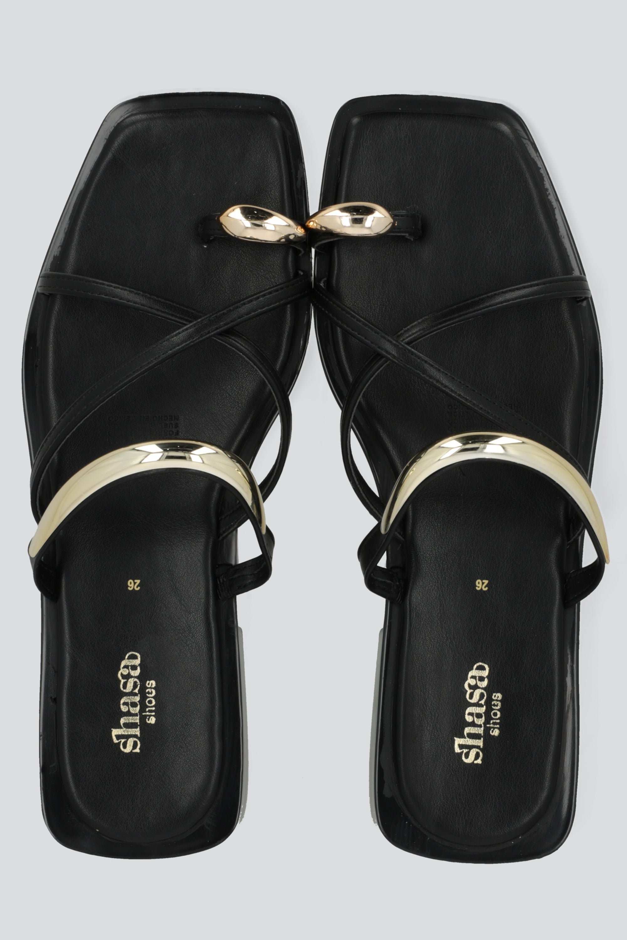 Sandalia mula detalles metalicos NEGRO