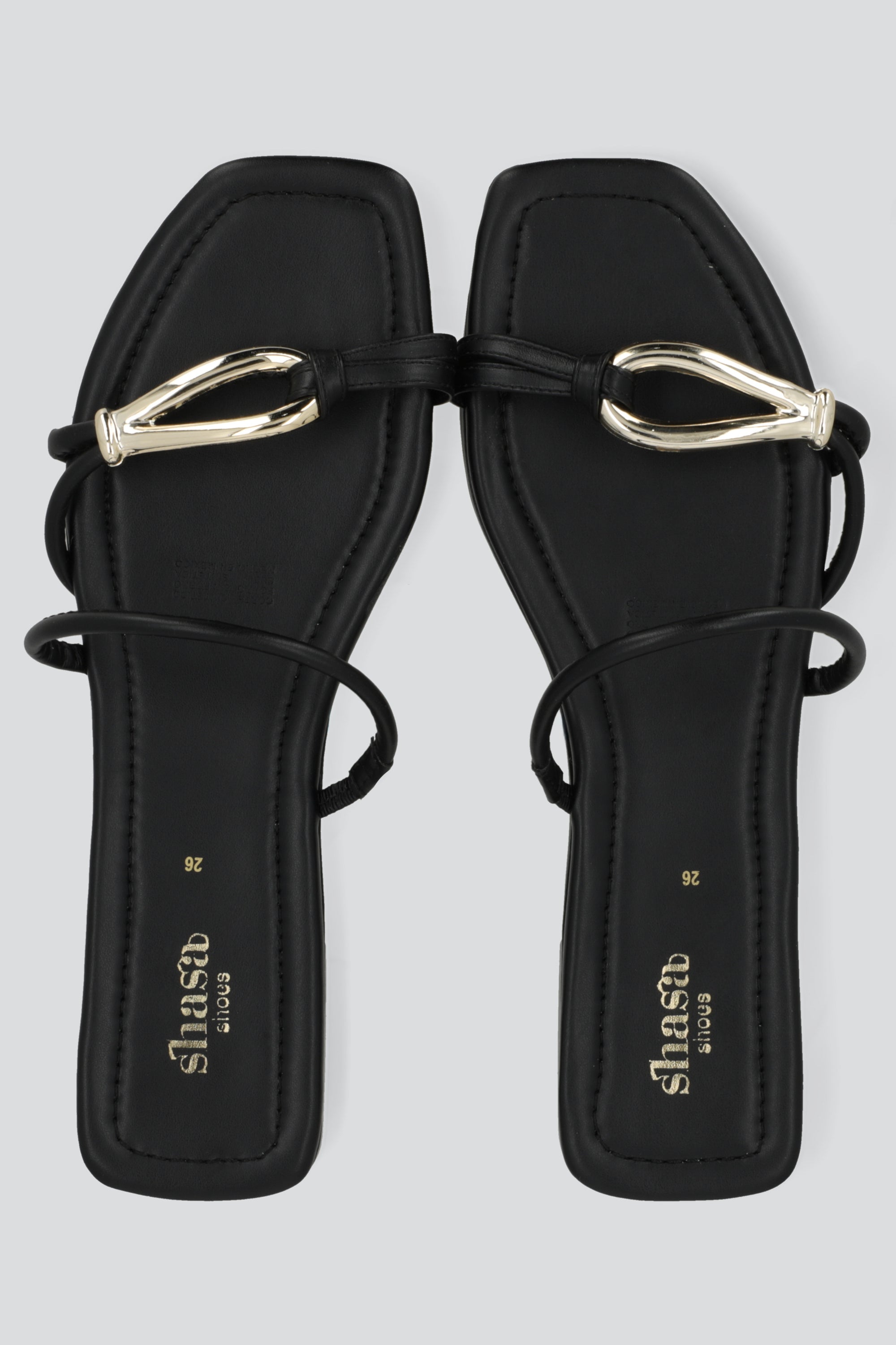 Sandalia mula hebilla ovalo NEGRO