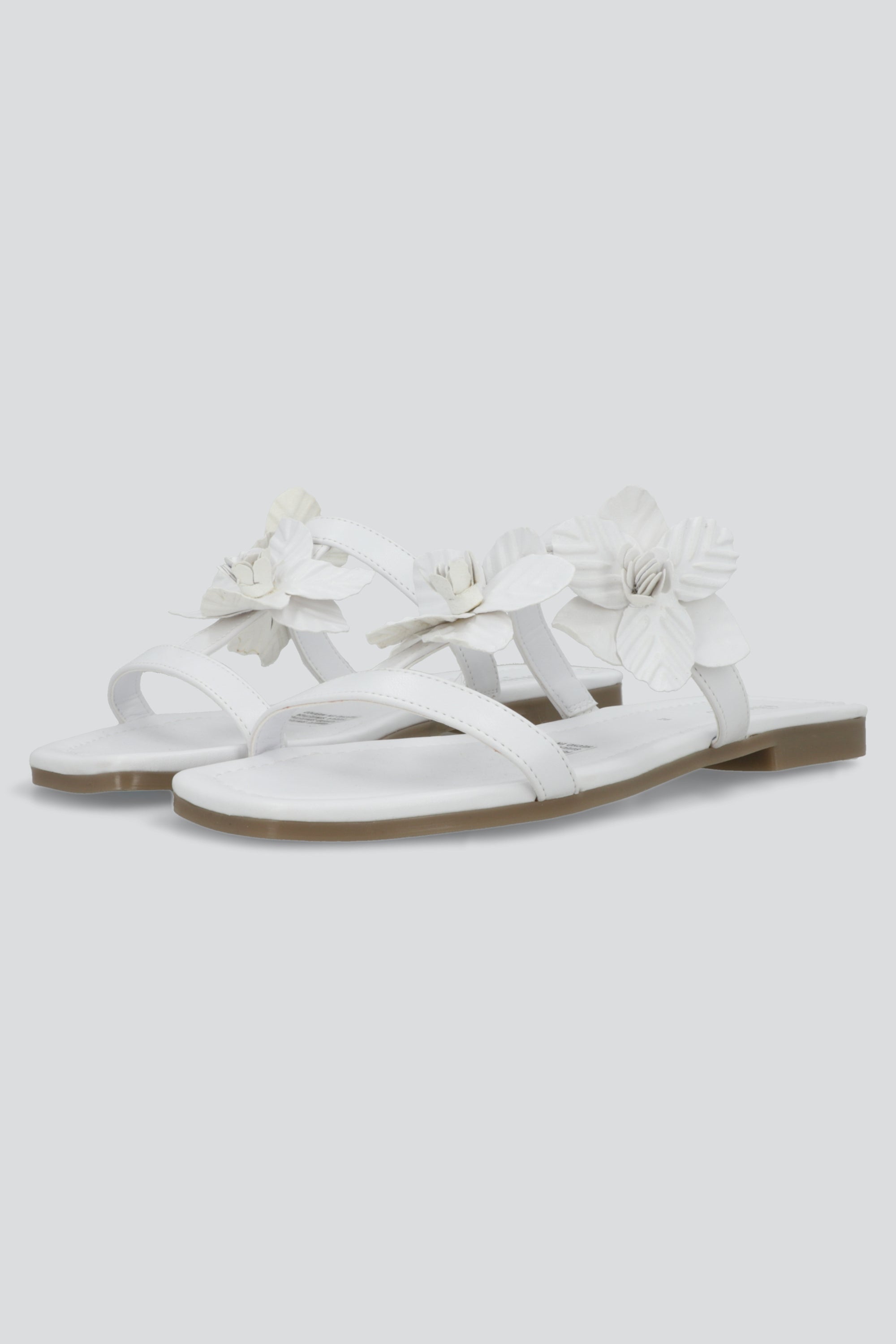 Sandalia mula dos flores BLANCO