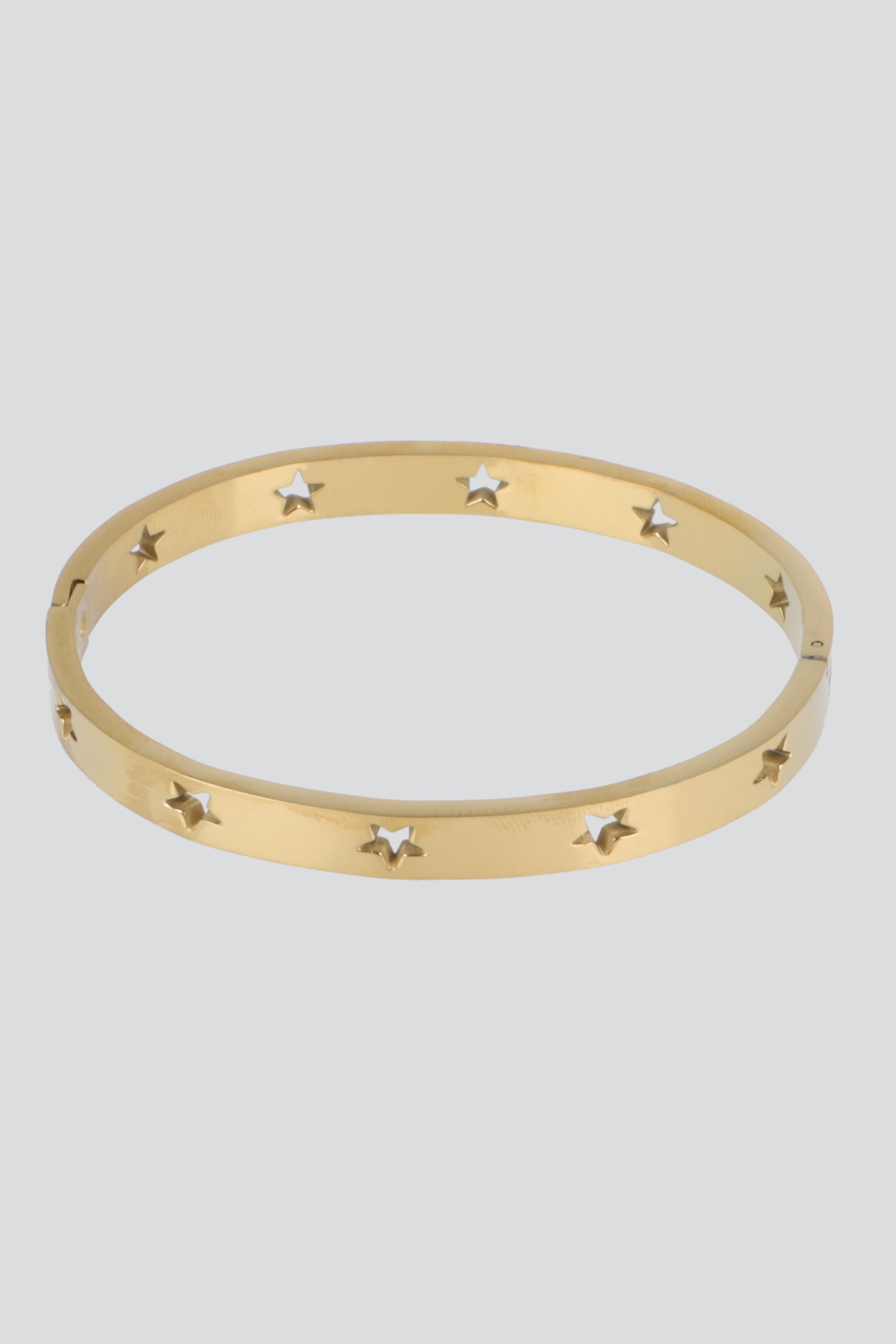 PULSERA ESTRELLAS RIGIDA PQ ORO