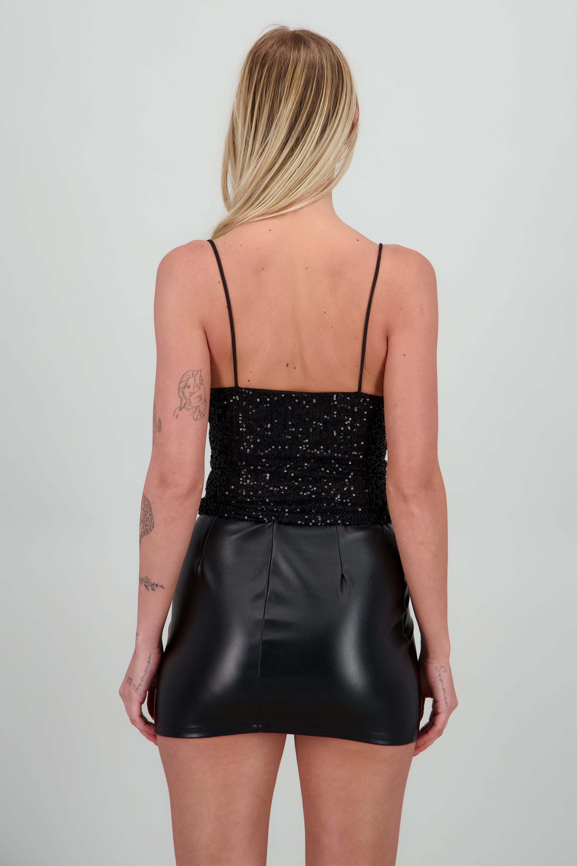 Top tirantes lentejuela NEGRO