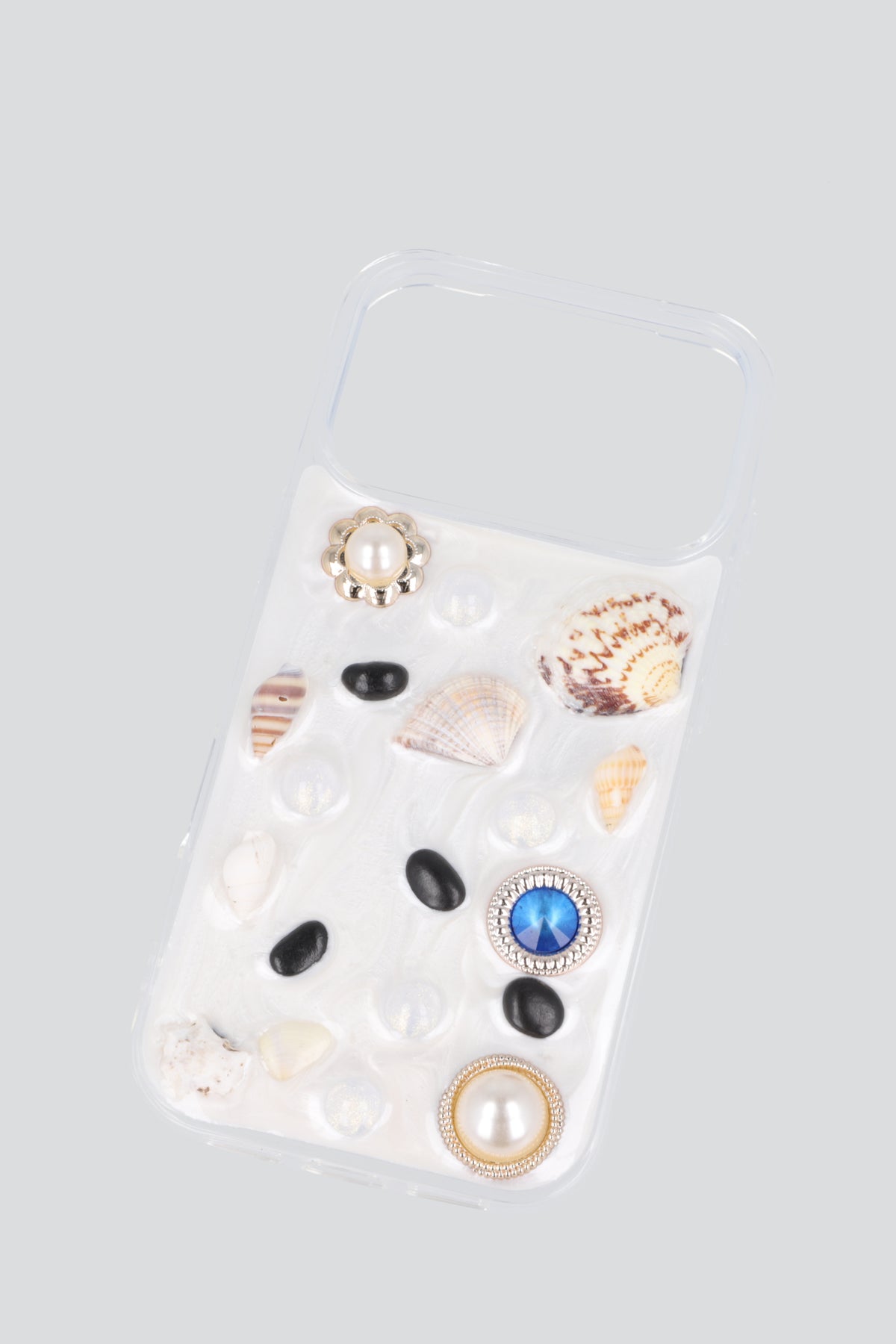 Funda para cel iph 17 pro items del mar BLANCO