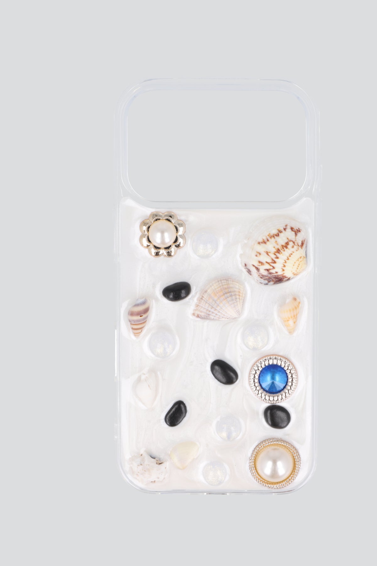 Funda para cel iph 17 pro items del mar BLANCO