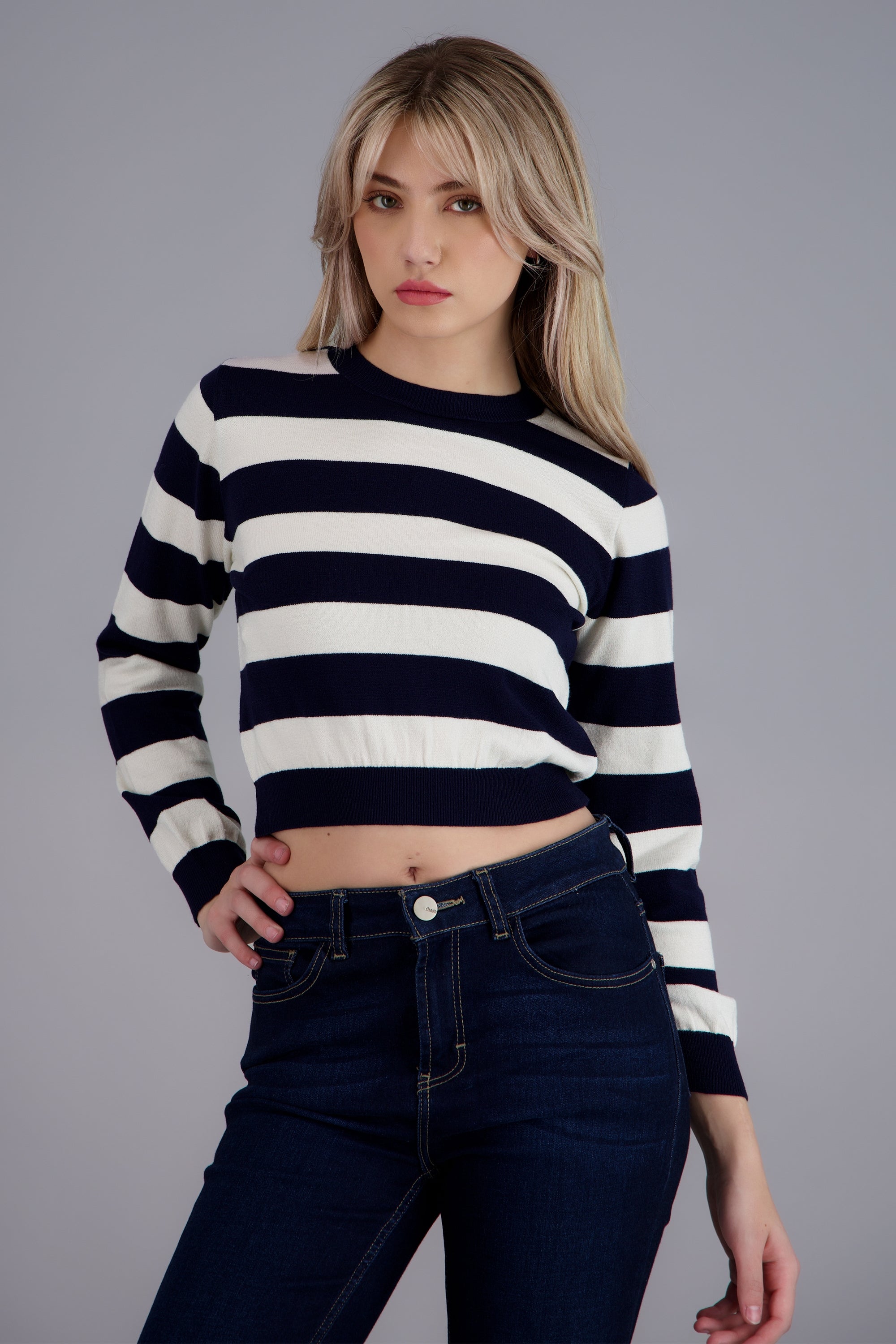 Sueter basico lineas MARINO COMBO