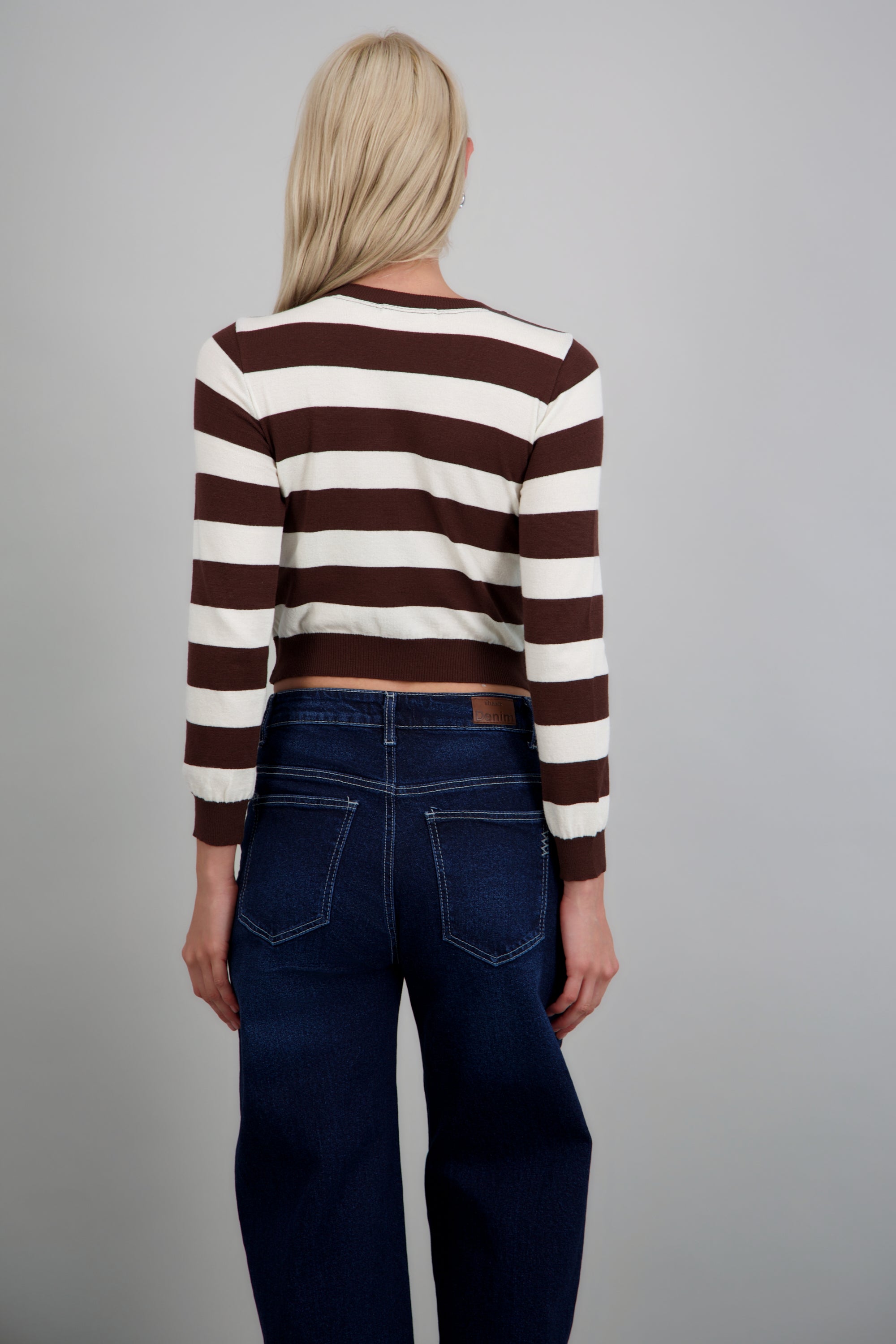 Sueter basico lineas CHOCOLATE