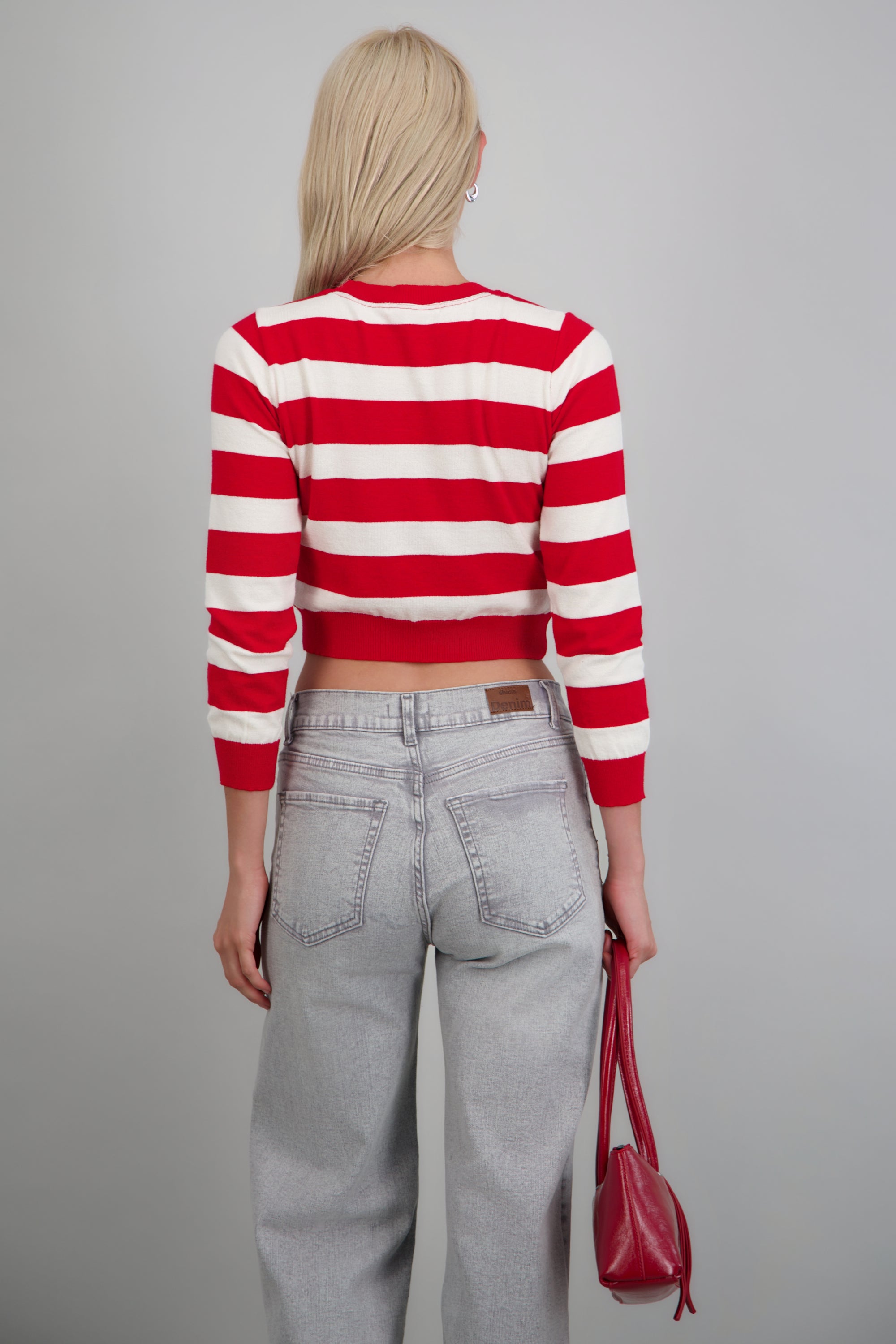Sueter basico lineas ROJO