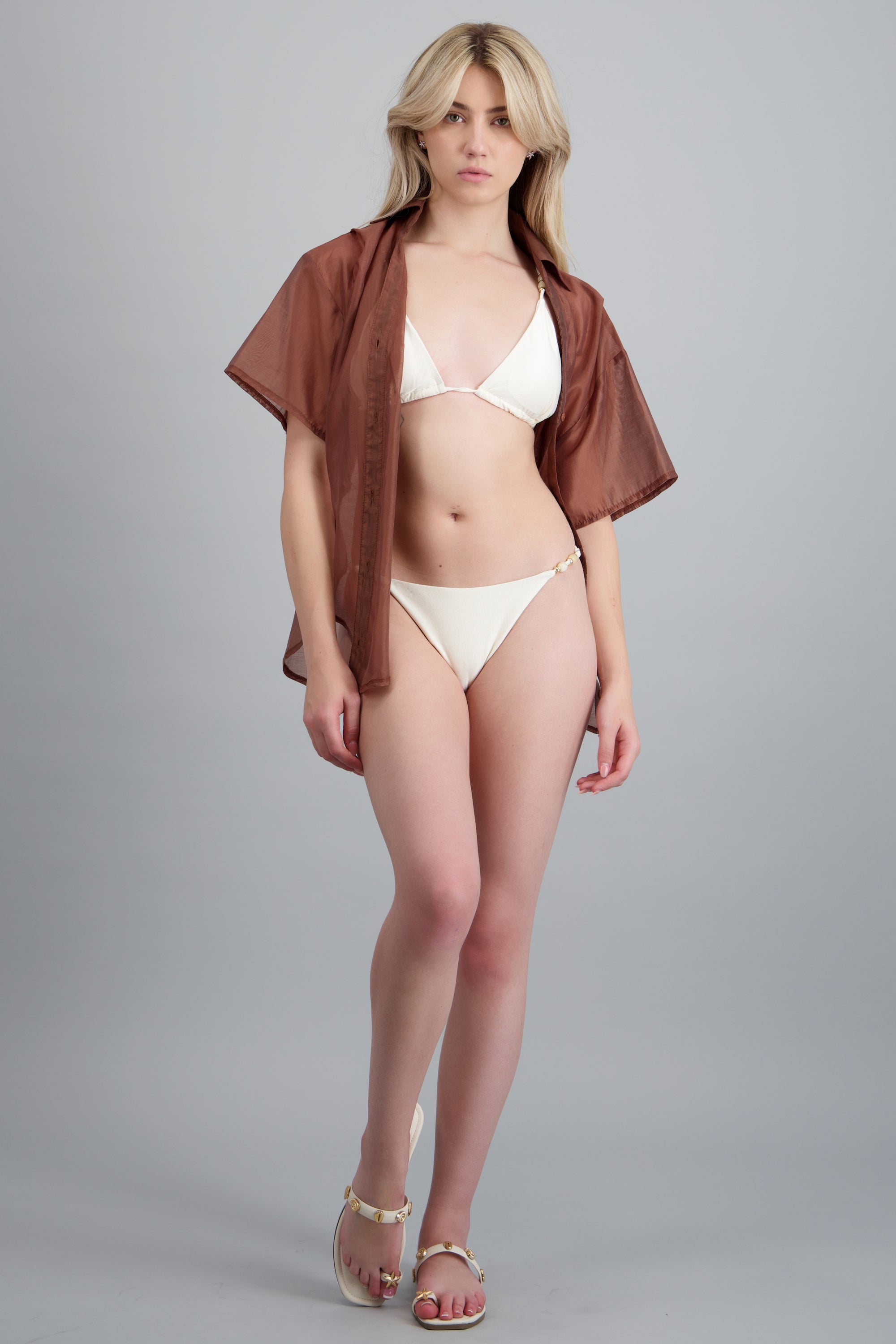 SANDALIA DEDO ESTRELLA MAR HUESO