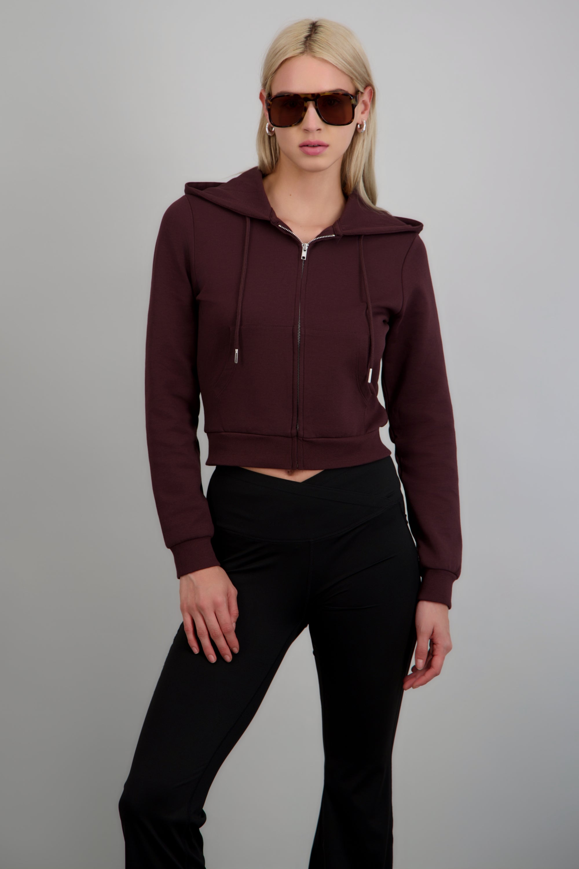 Sudadera con gorro CIRUELA
