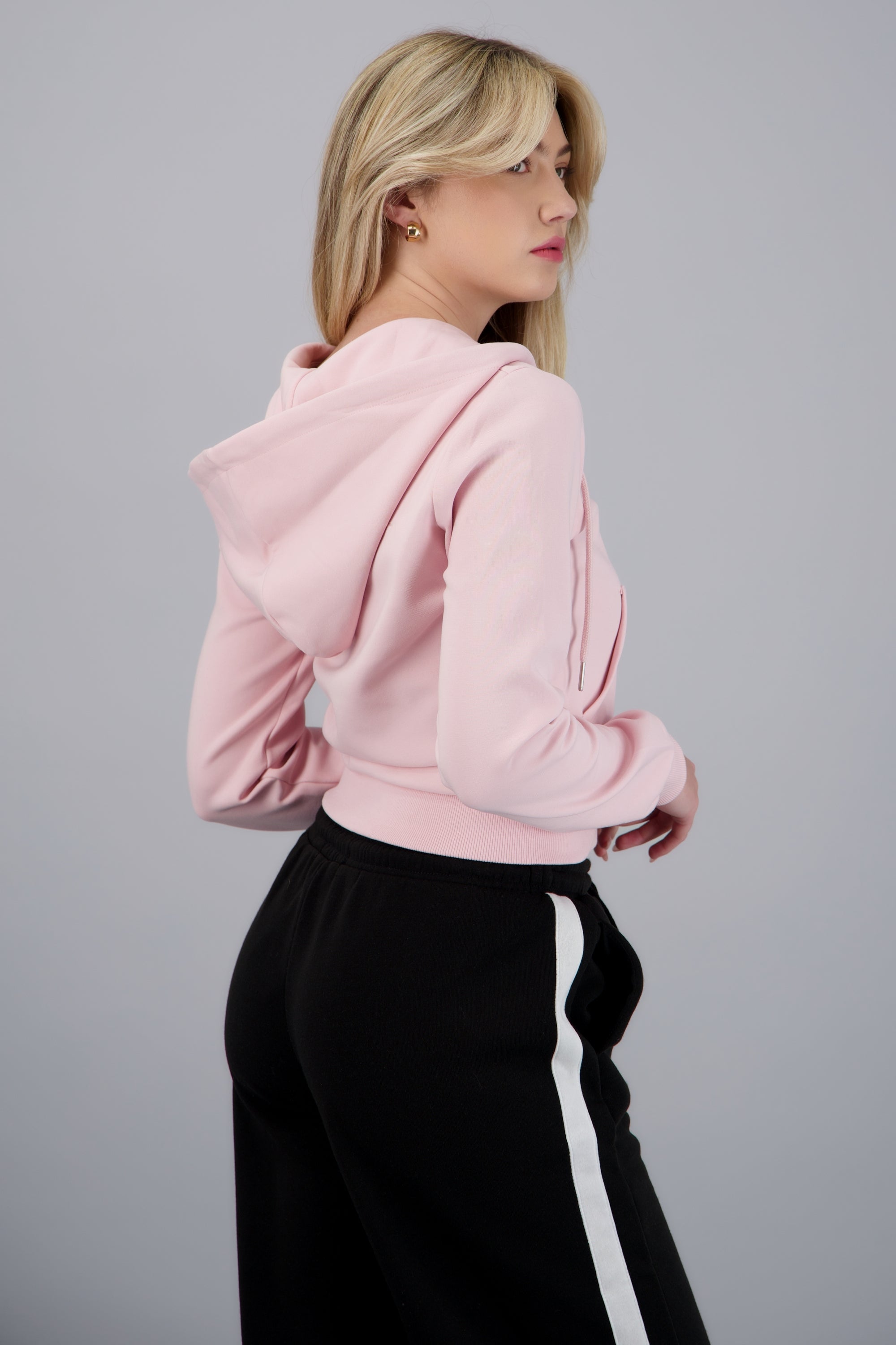 Sudadera con gorro ROSA PASTEL