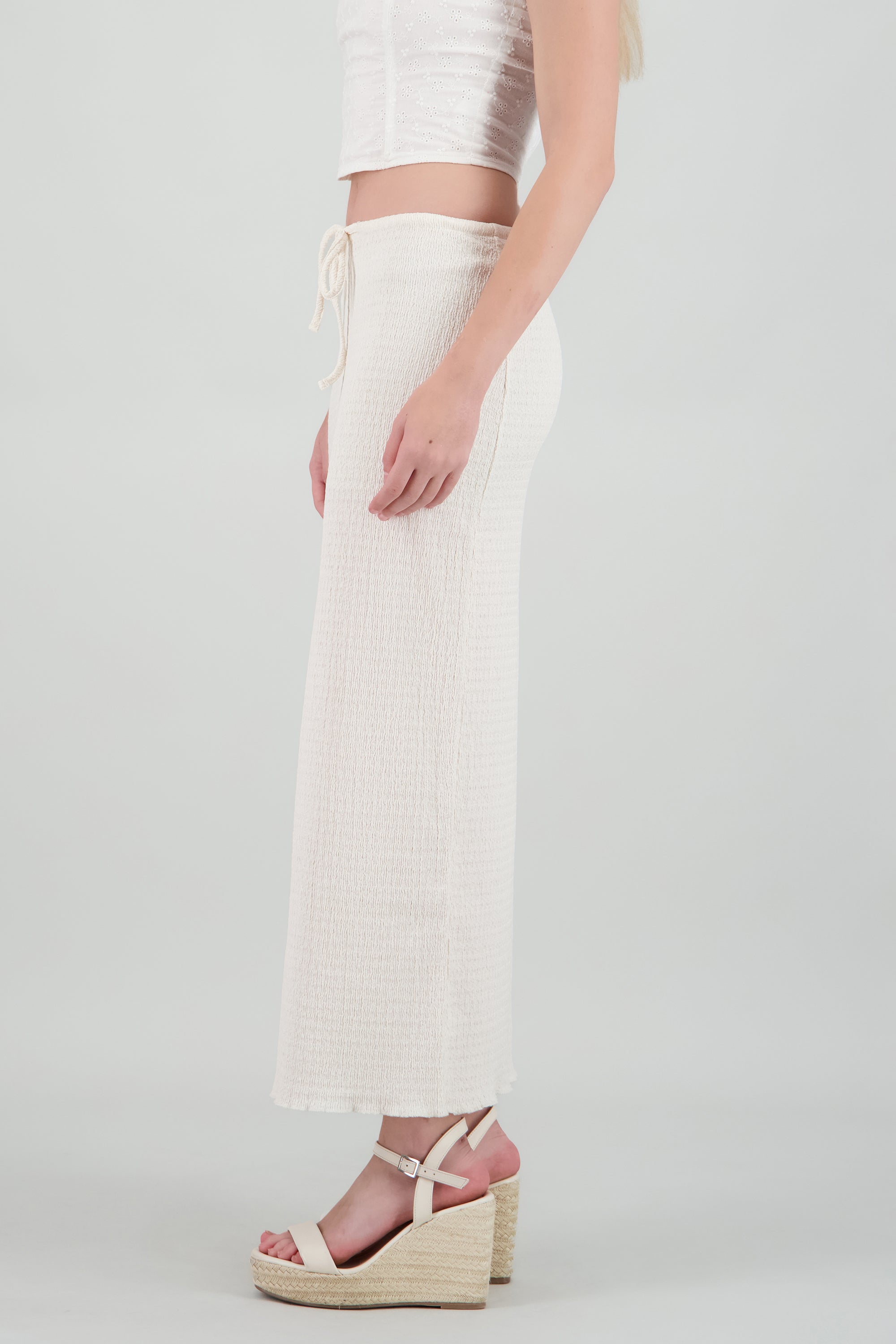 Falda tubo textura BLANCO