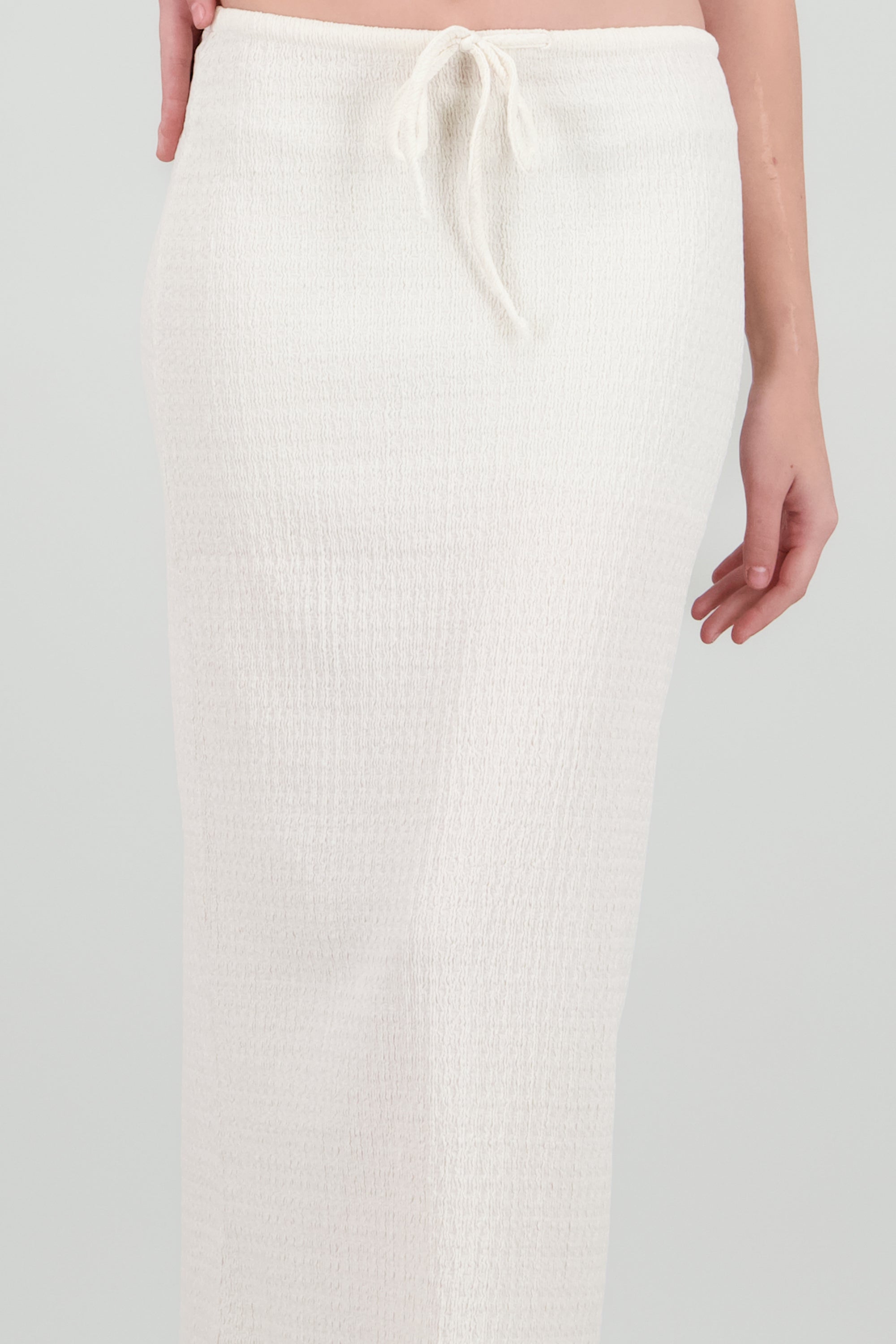 Falda tubo textura BLANCO