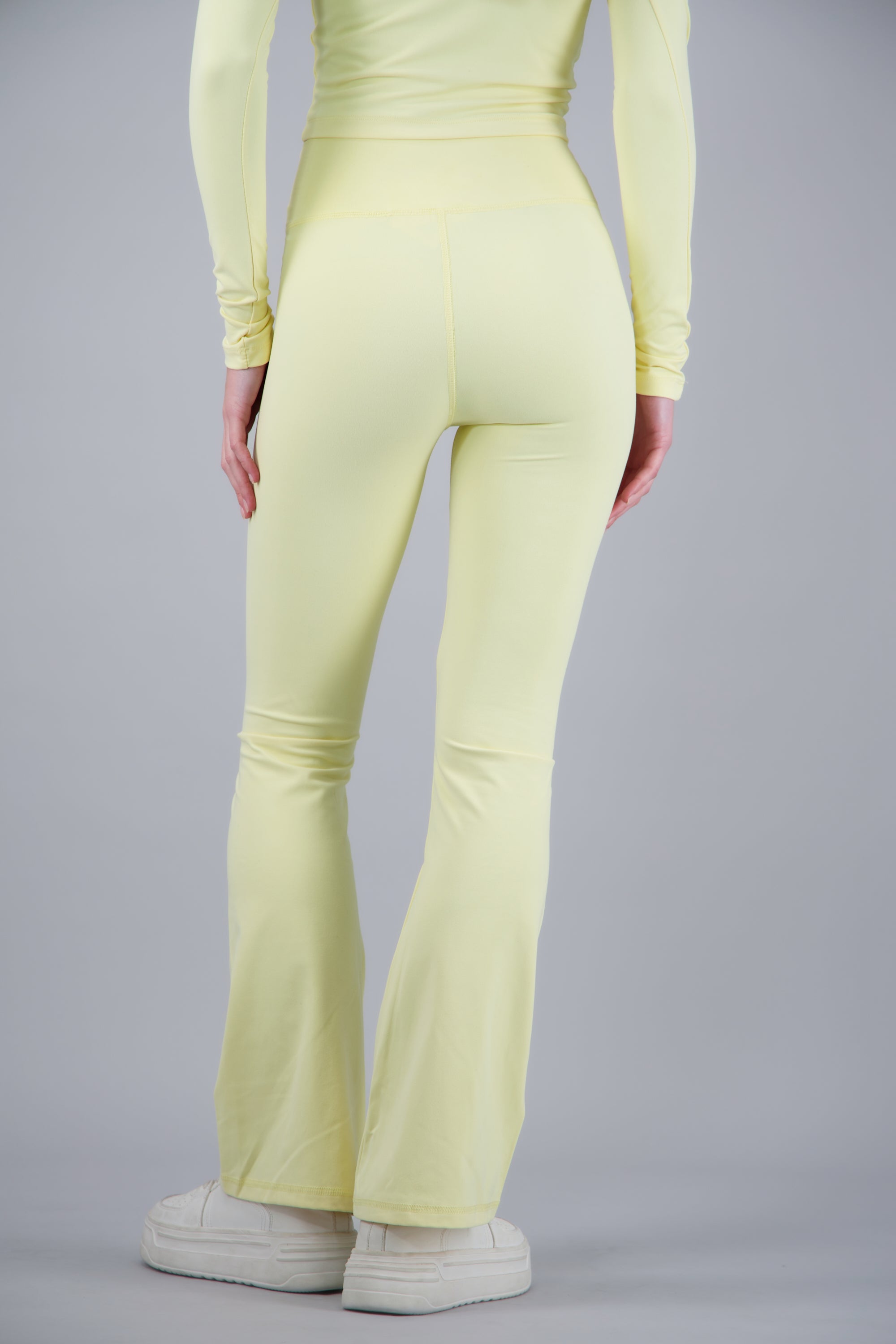 Leggings pretina ancha lisos AMARILLO PASTEL