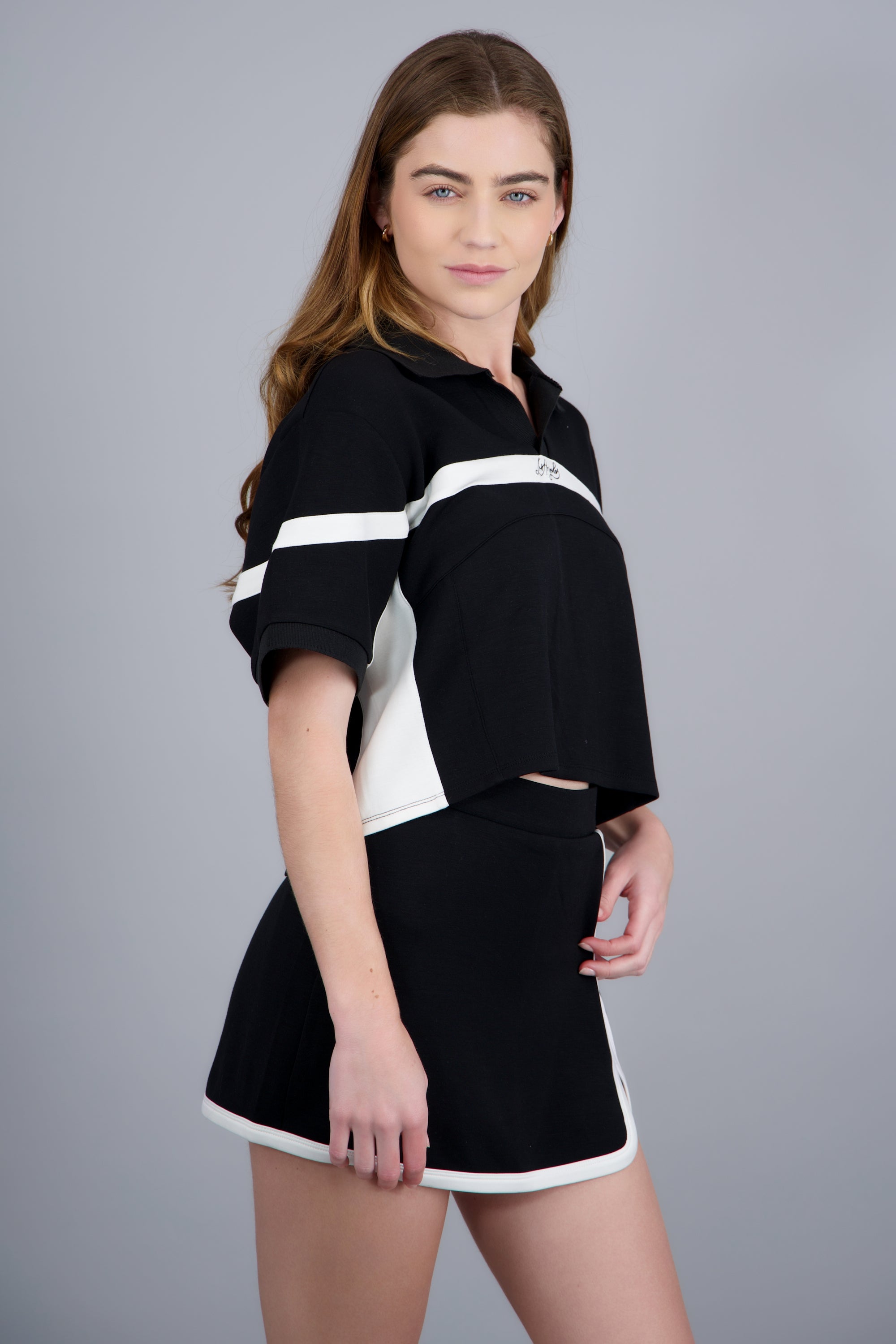 Top deportivo Los Angeles NEGRO COMBO