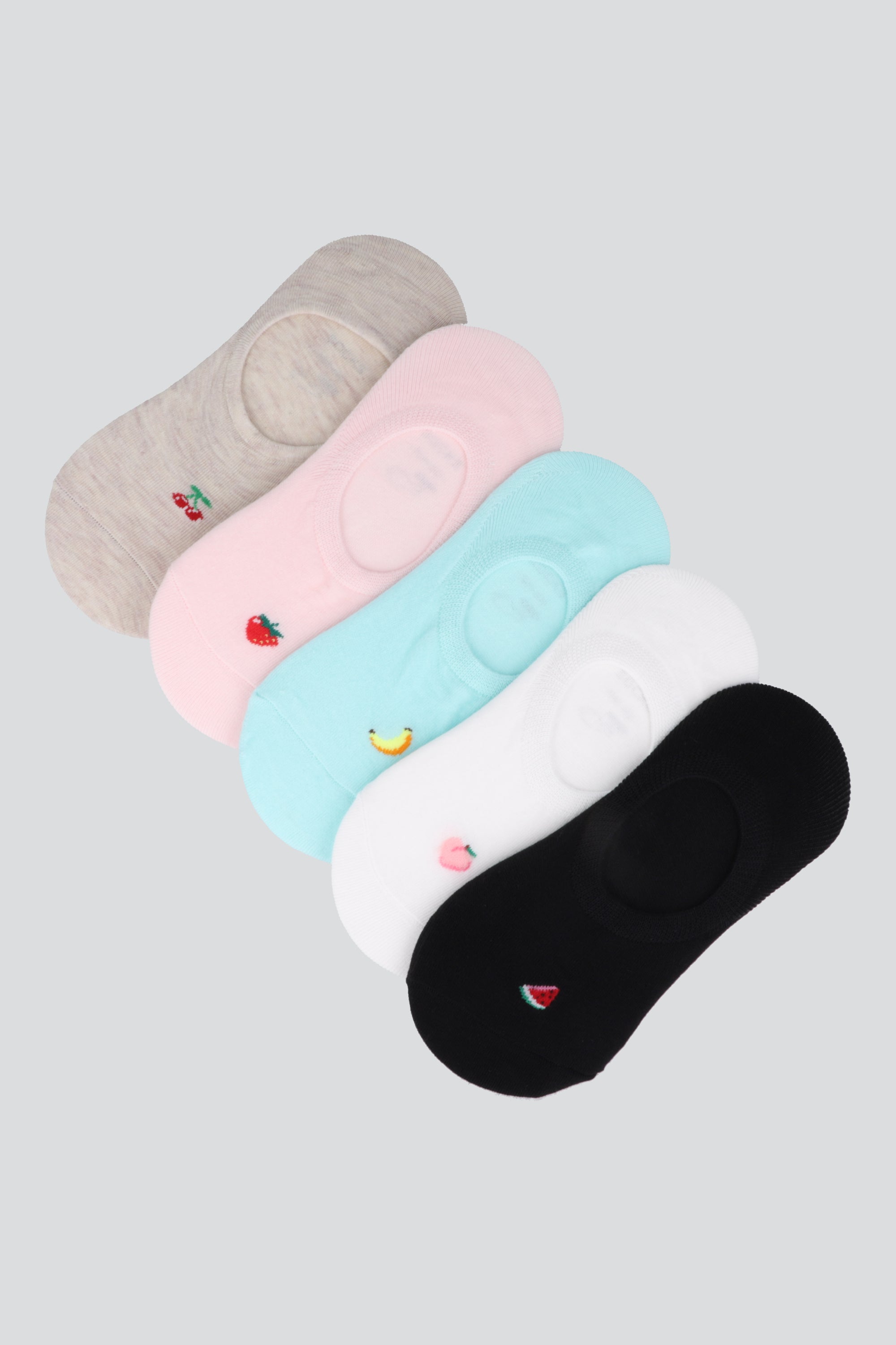 5 pack cubrepie frutas MULTICOLOR