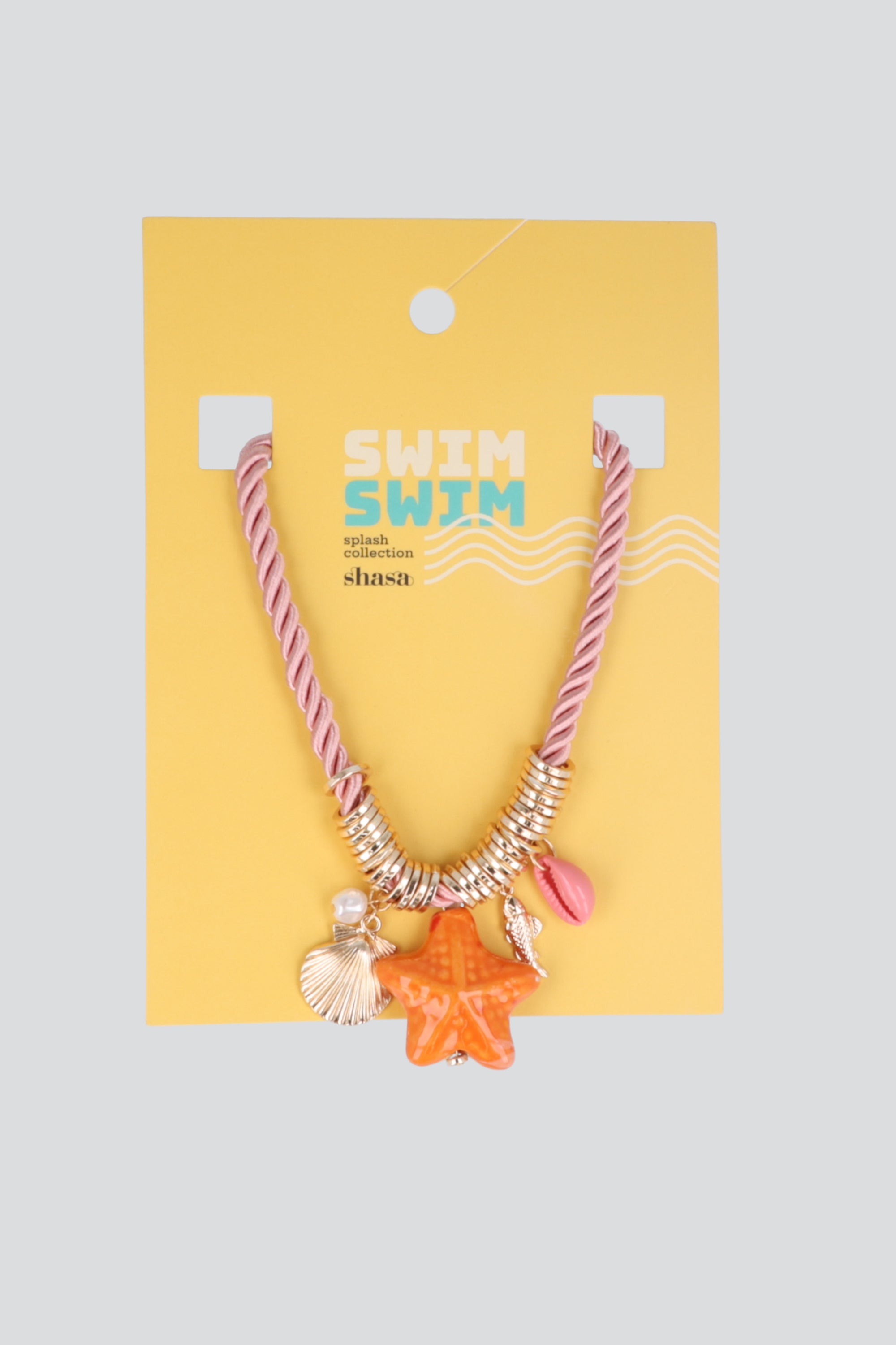COLLAR CIRCULOS ESTRELLA DE MAR GRANDE NARANJA