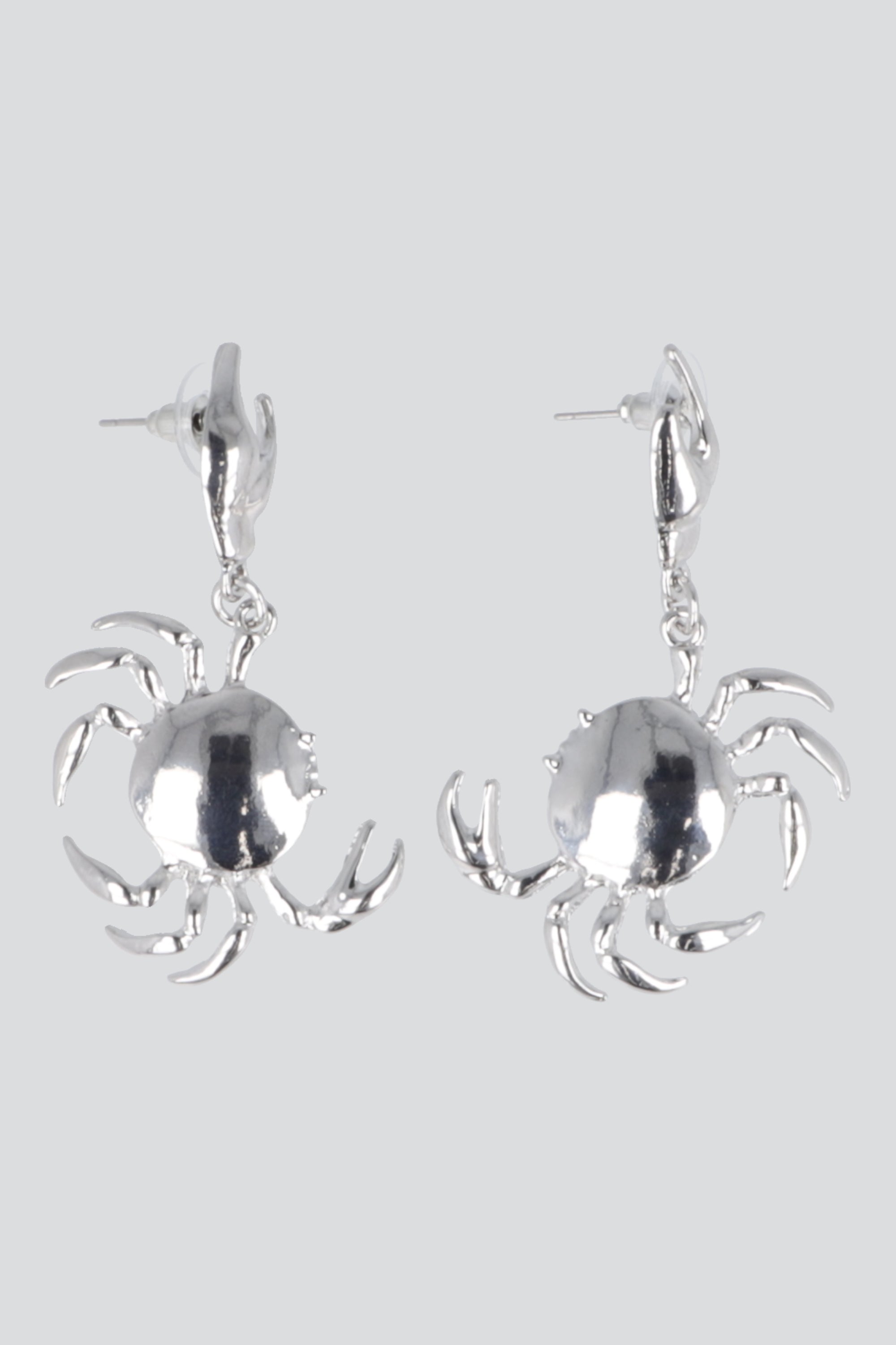 Aretes cangrejo grande PLATA