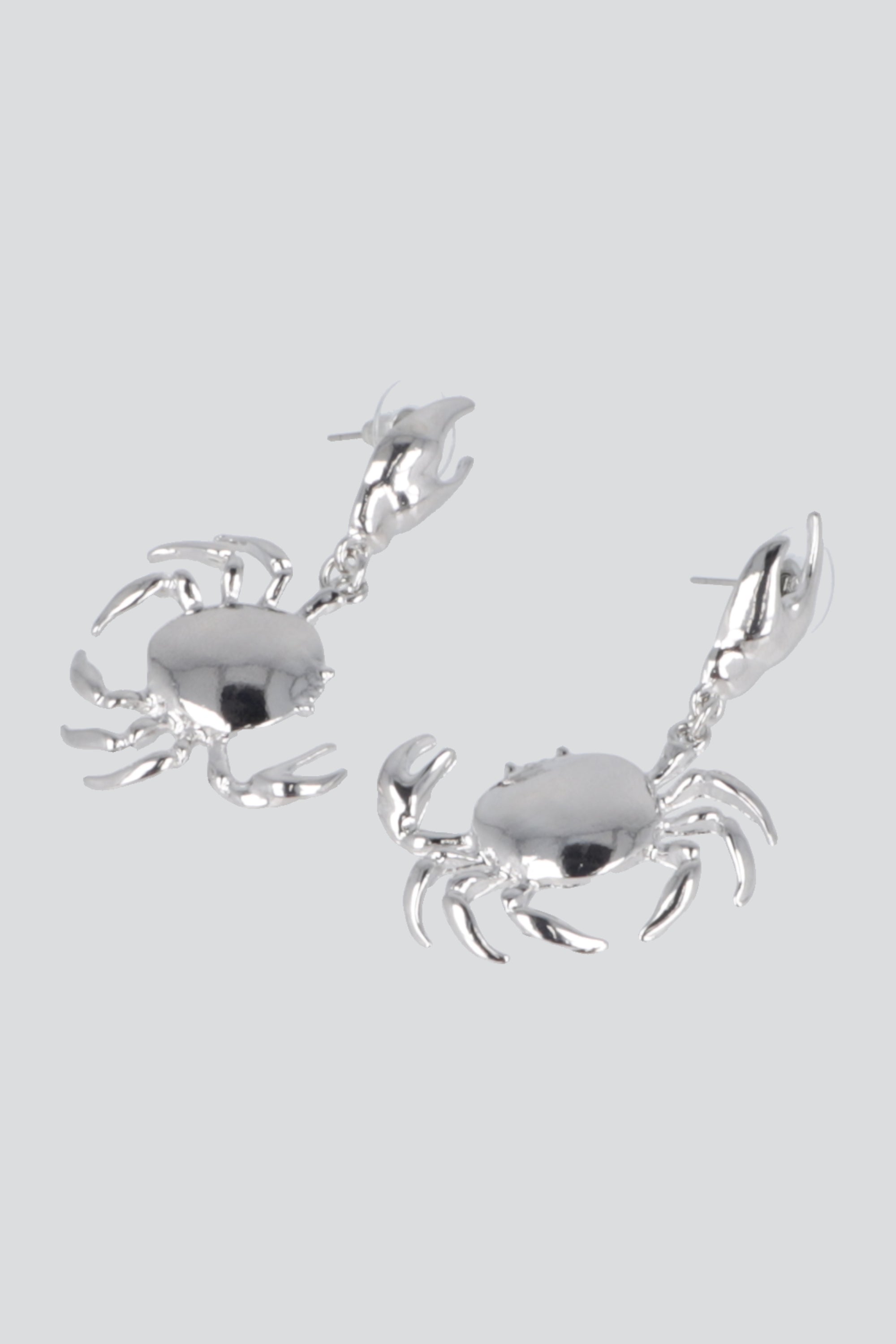 Aretes cangrejo grande PLATA