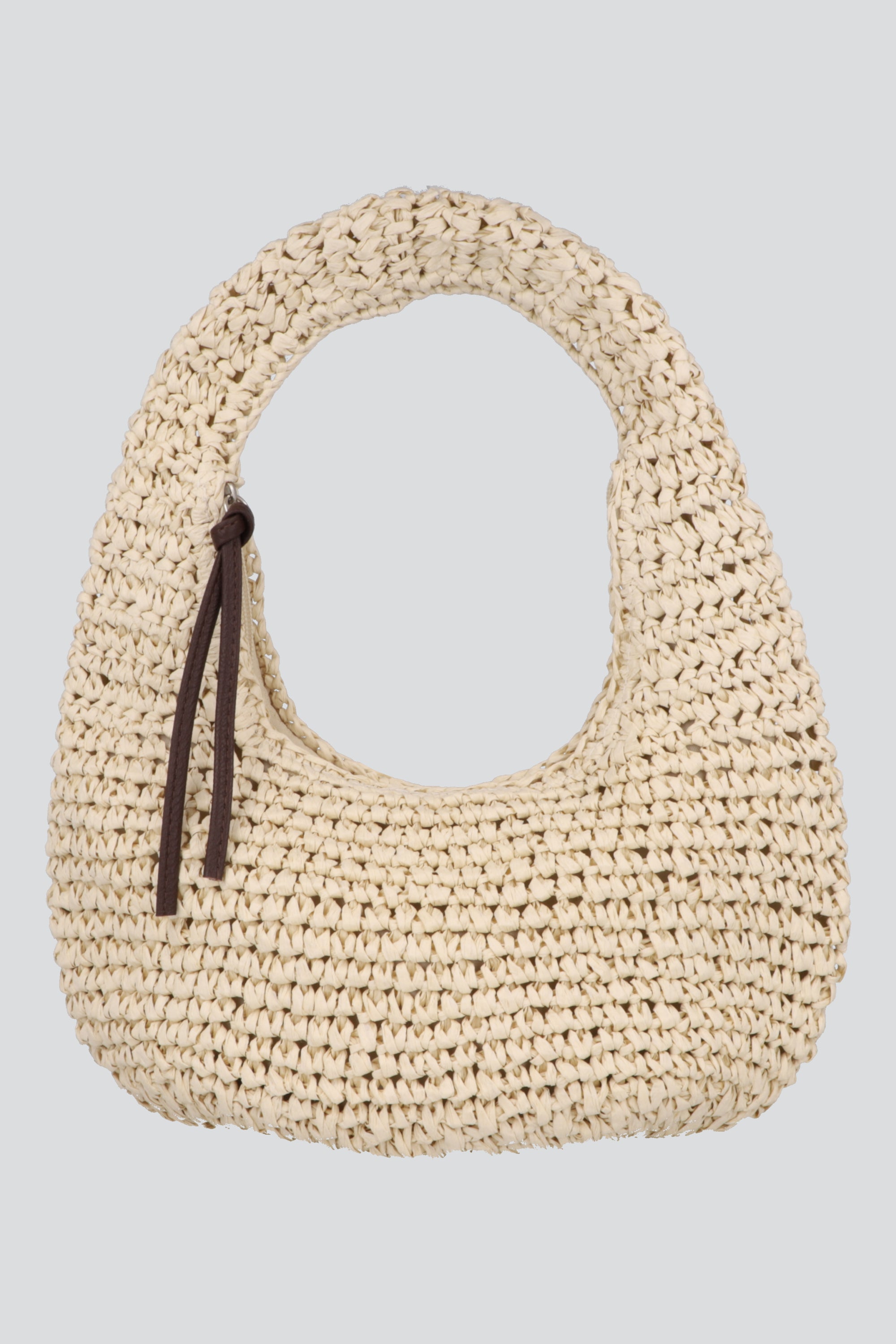 BOLSA HOMBRO RAFIA TEJIDA BEIGE