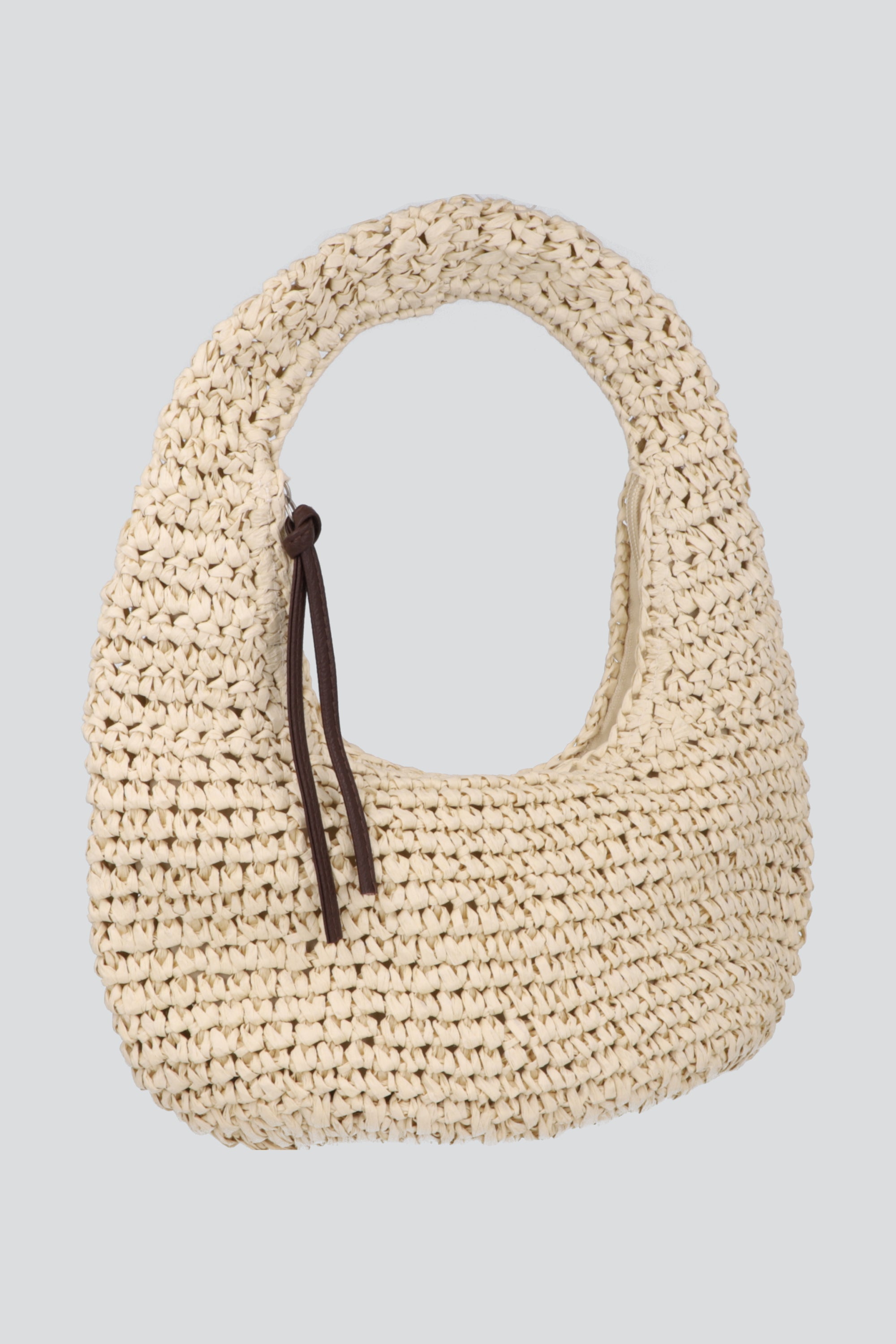 BOLSA HOMBRO RAFIA TEJIDA BEIGE