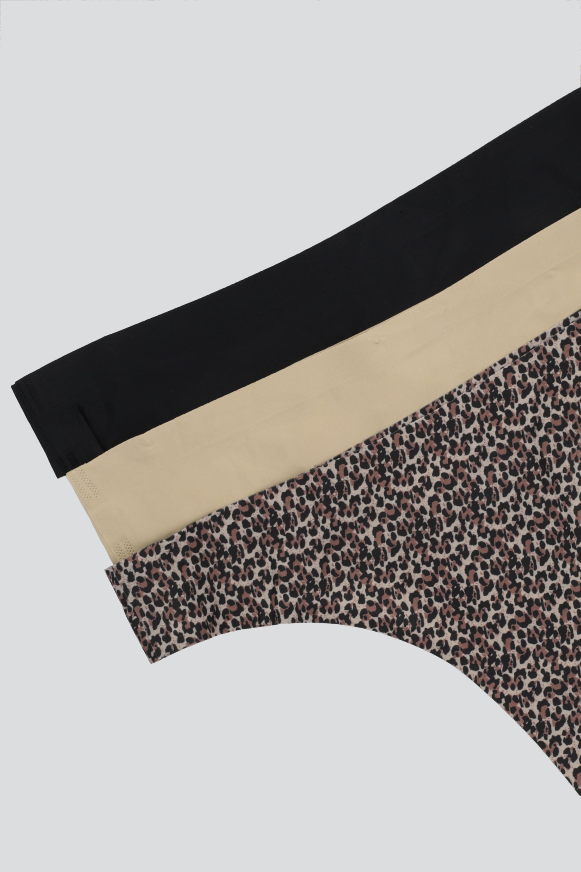 Tripack tanga seamless animal print CAFE COMBO