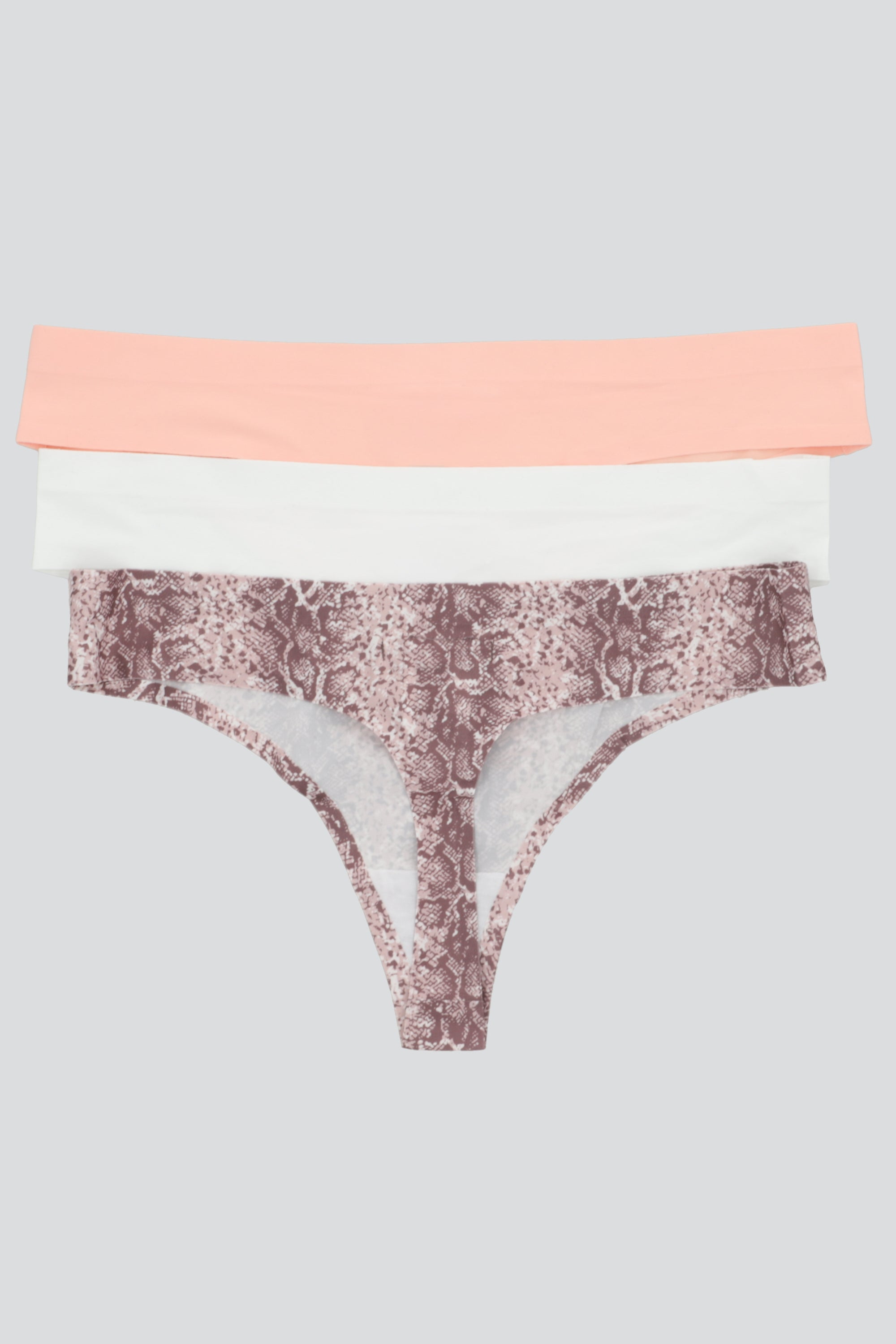 Tripack tanga seamless animal print ROSA COMBO