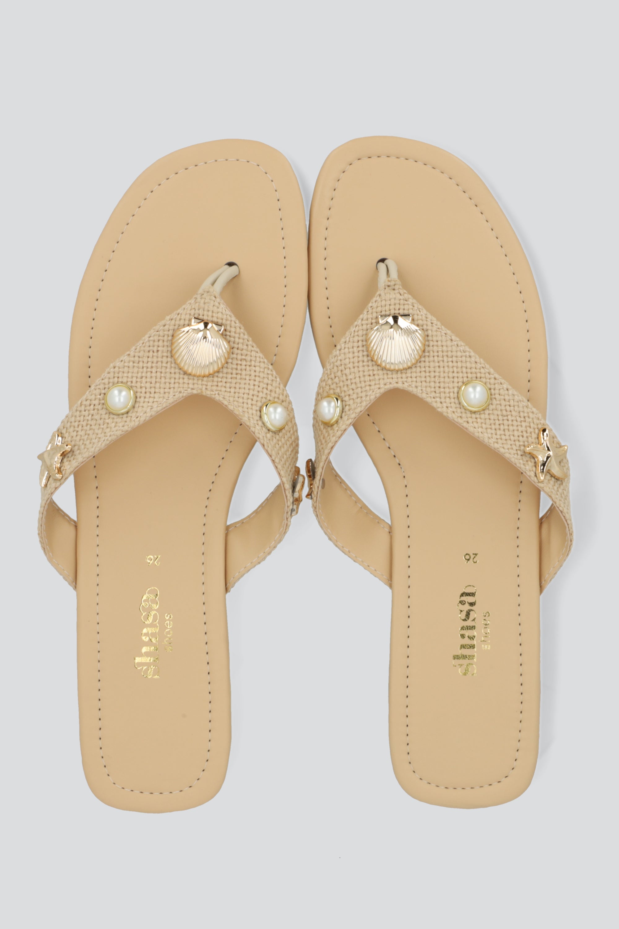 SANDALIA PATA DE GALLO YUTE MAR HUESO