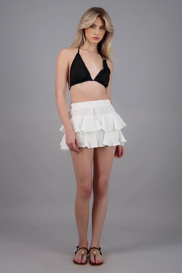 Falda mini dos olanes