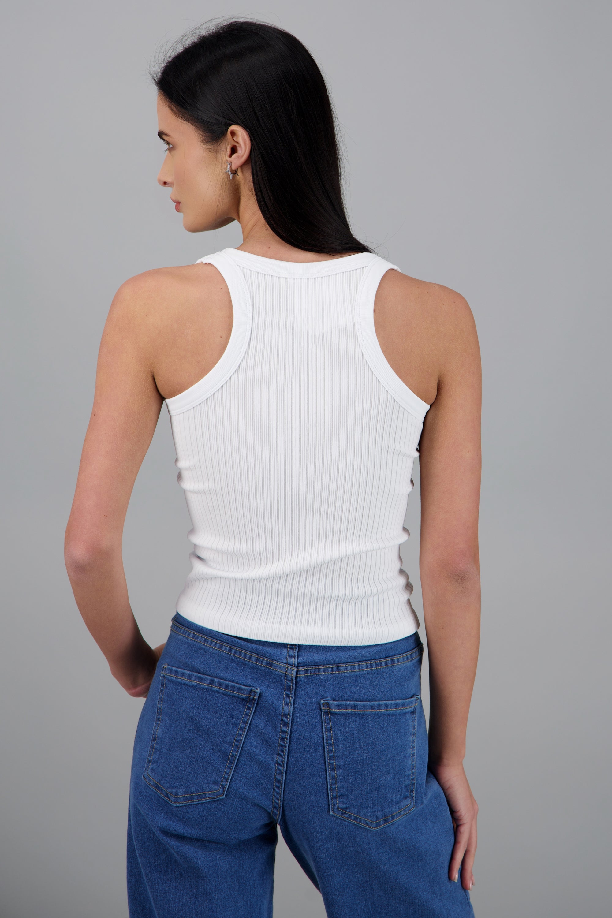 tank top básica BLANCO