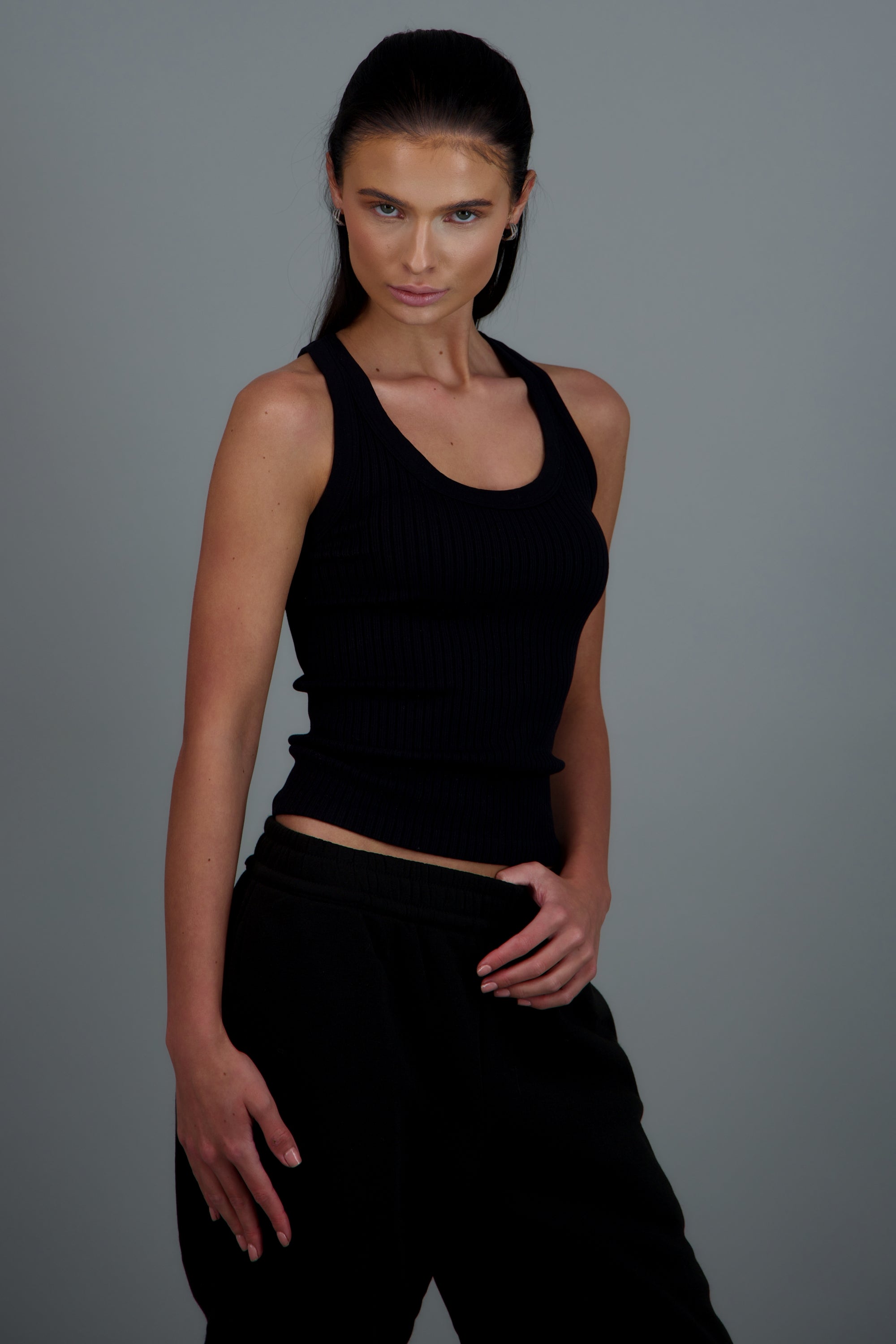 tank top básica NEGRO