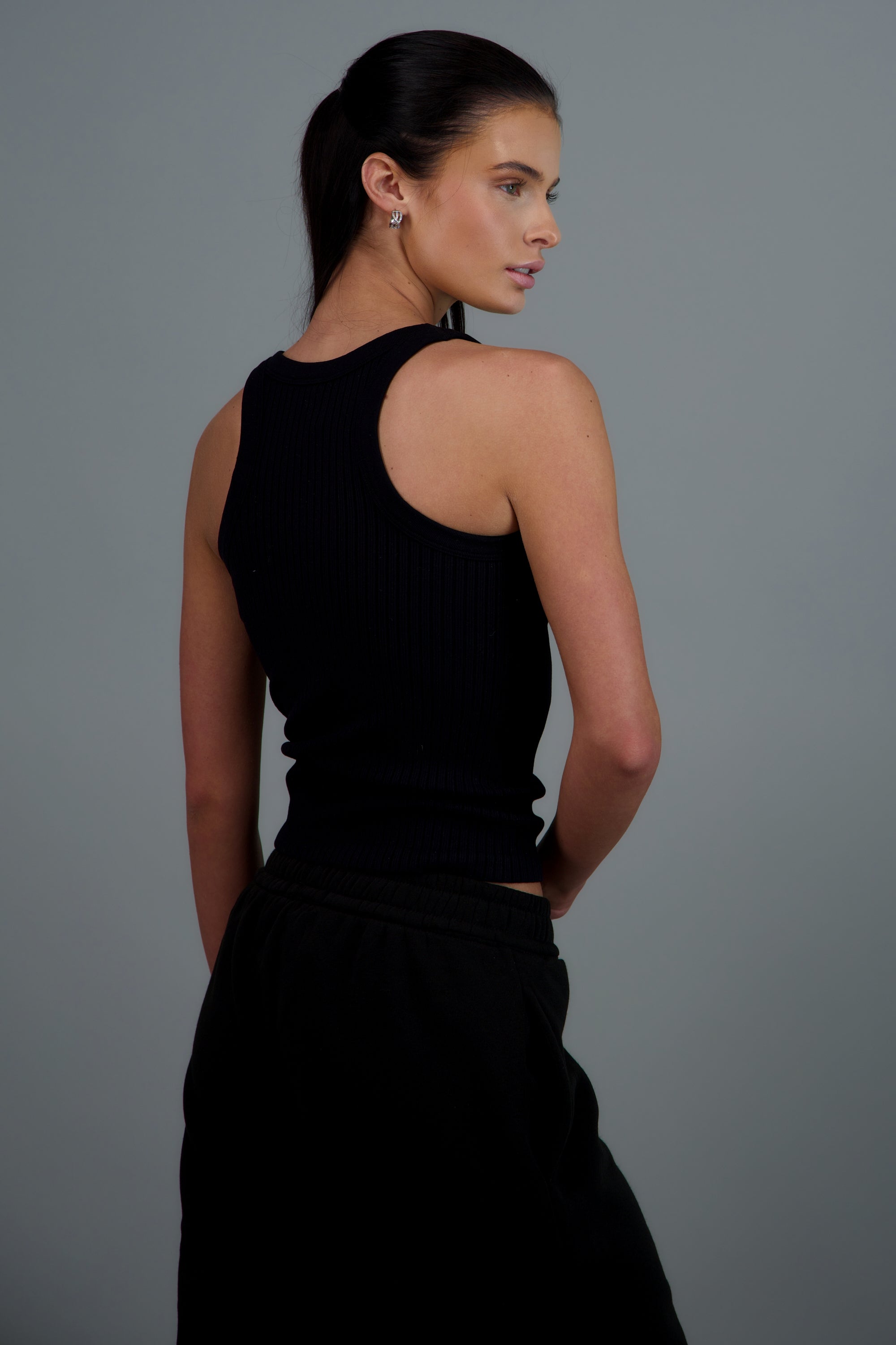 tank top básica NEGRO