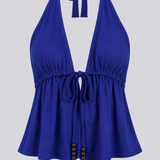 Top halter cuentas
