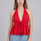 Top halter cuentas