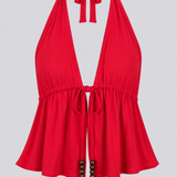 Top halter cuentas