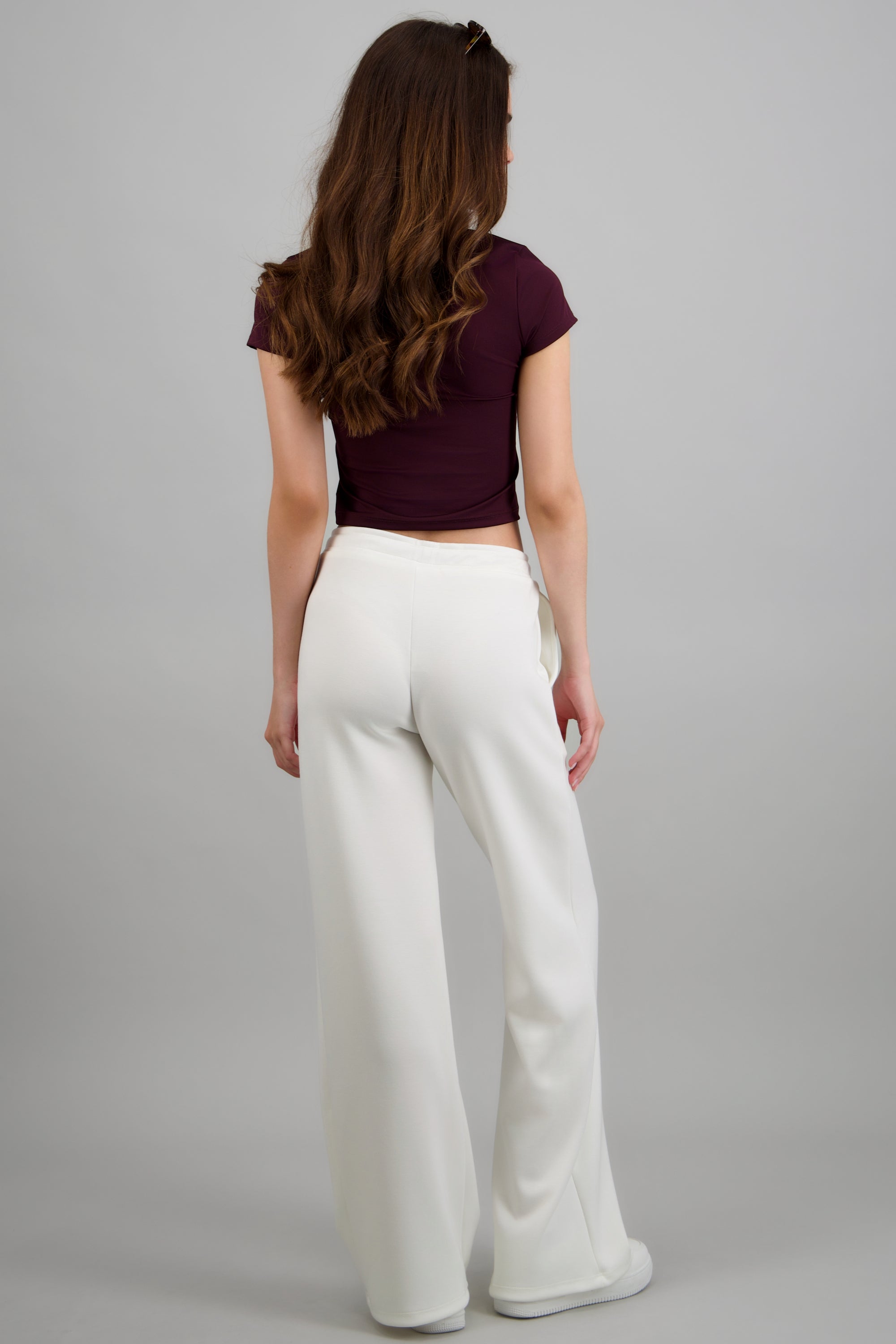 Pants deportivo tacto suave con modal BLANCO