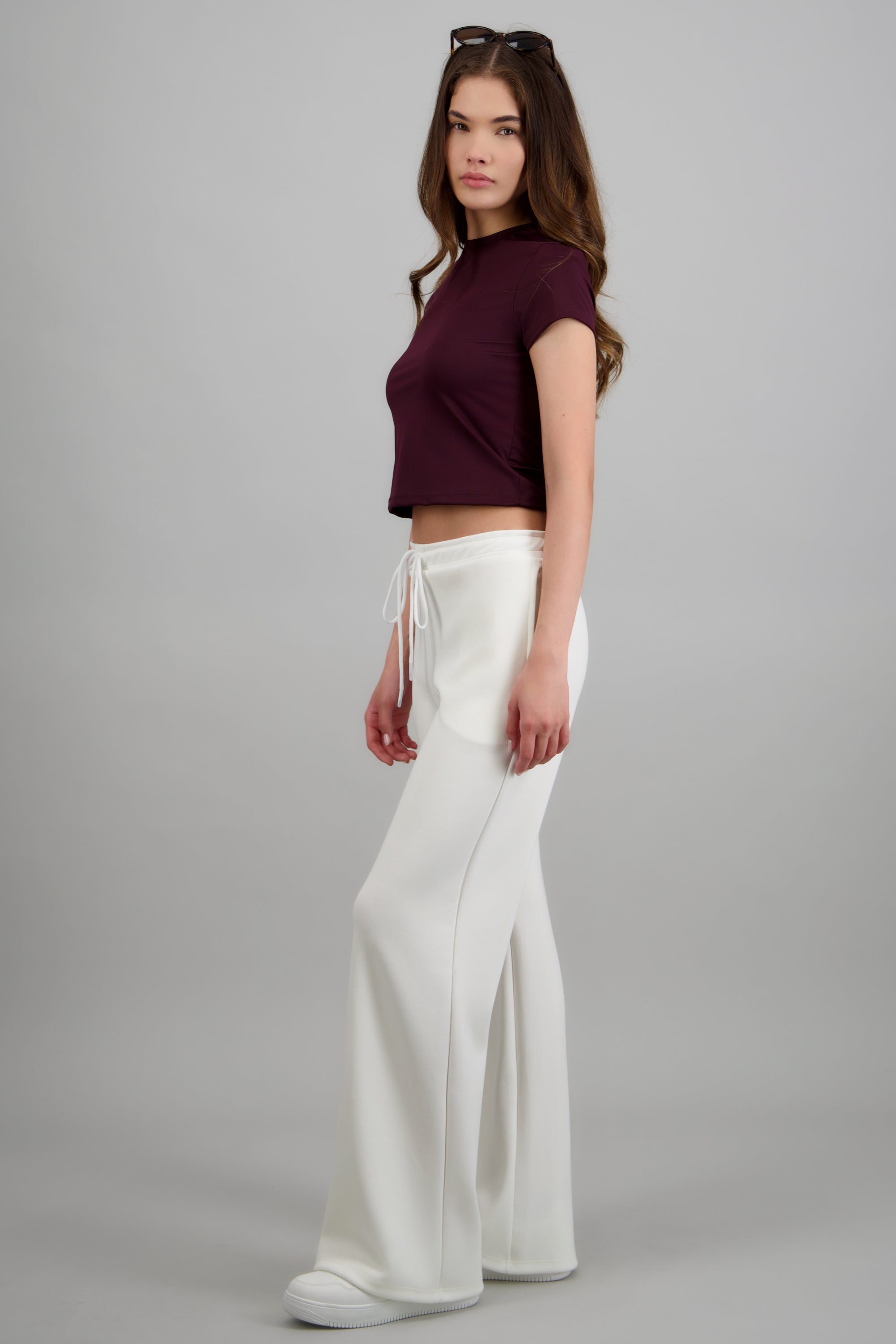 Pants deportivo tacto suave con modal BLANCO