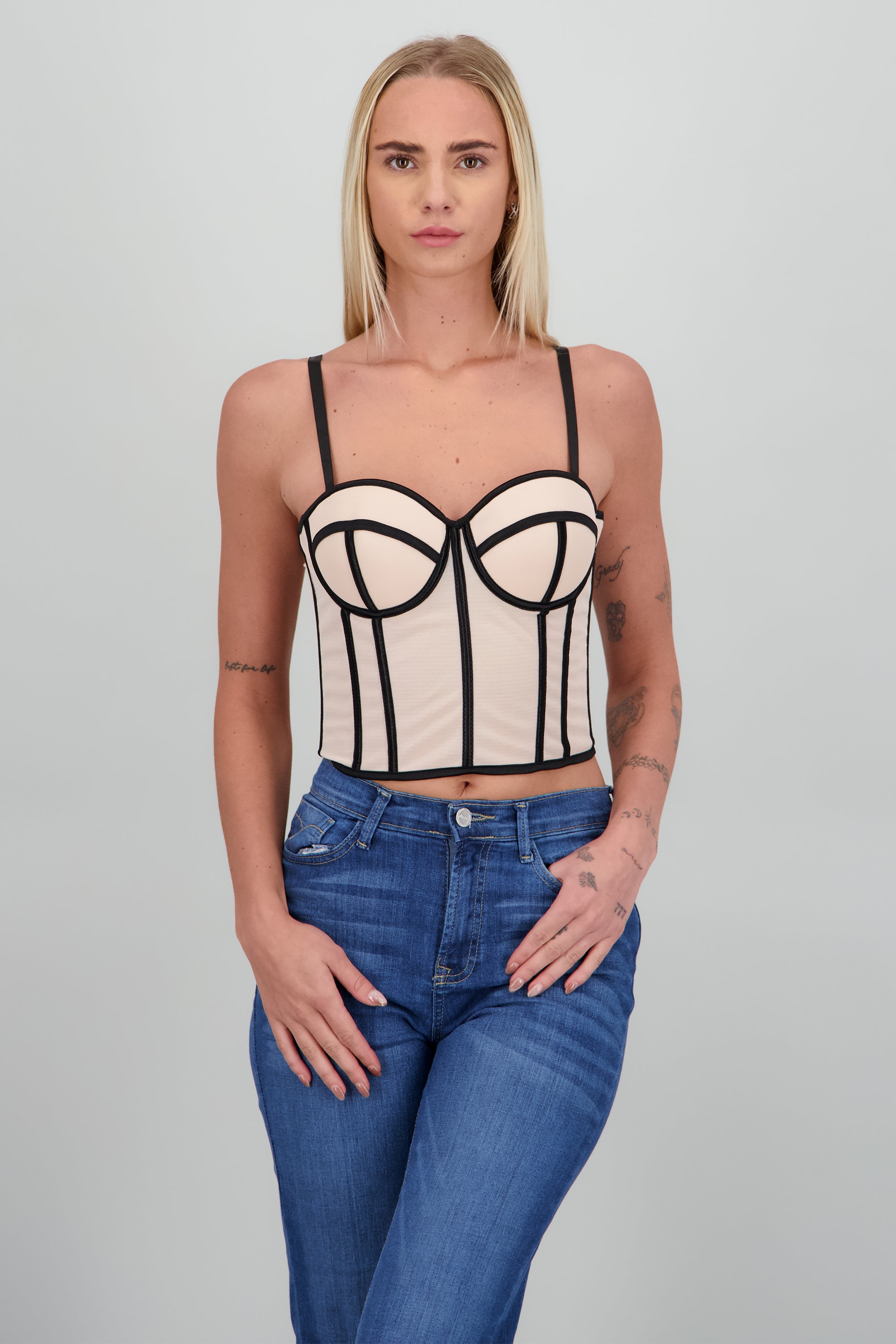 Corste con varillas bies en contraste HUESO COMBO